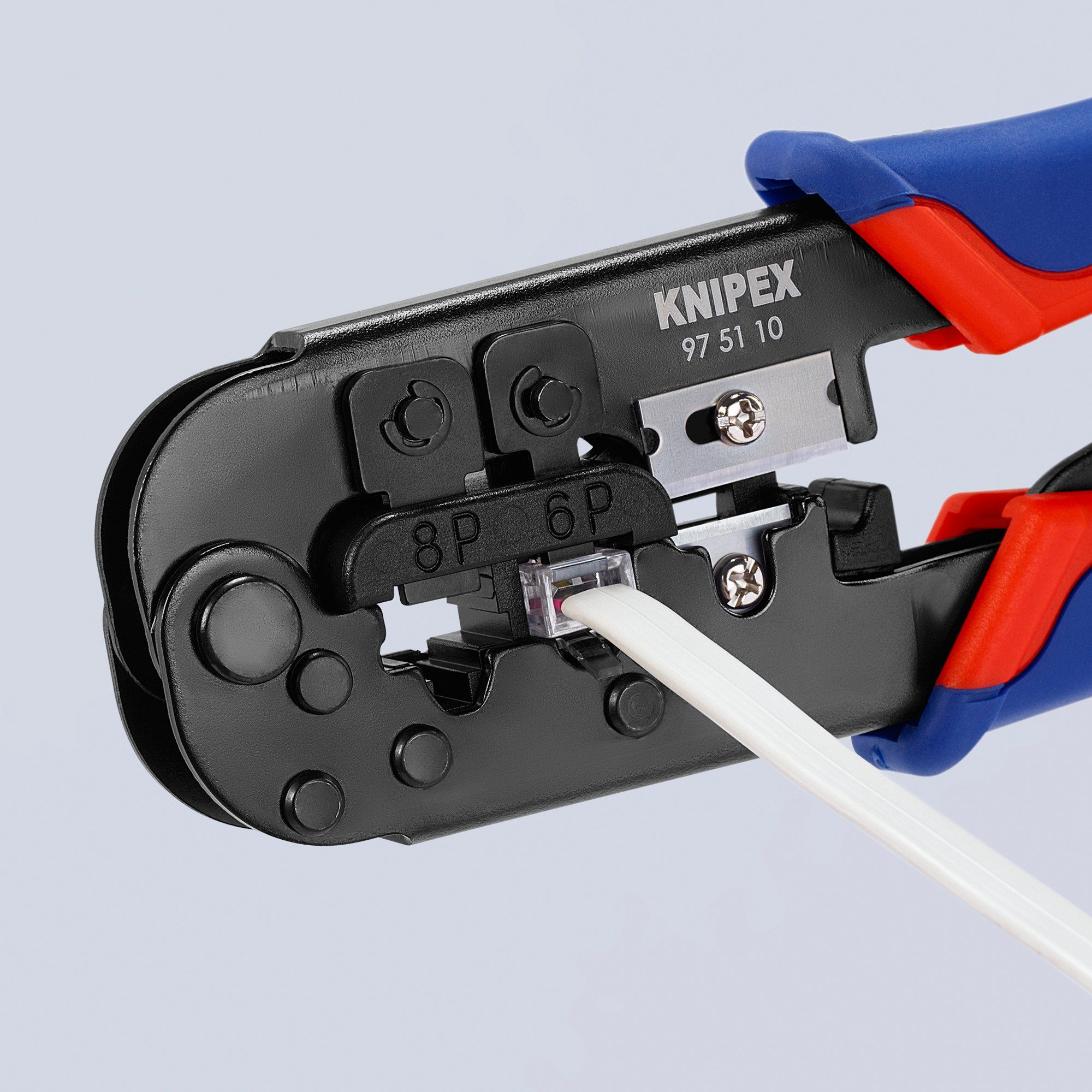 Knipex Crimpzange KNIPEX Crimpzange 97 51 10 SB, (RJ-11/12 und