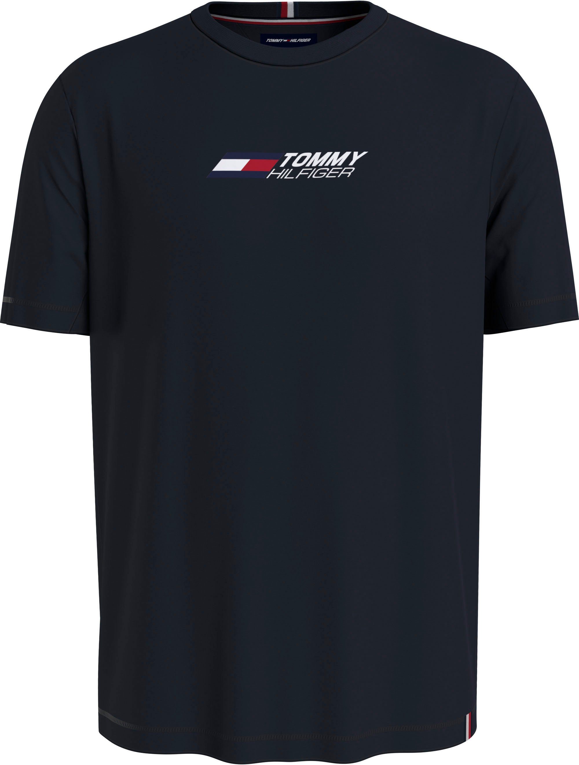 Tommy Hilfiger Sport T-Shirt ESSENTIAL BIG LOGO TEE mit Tommy Hilfiger Logodruck auf der Brust Desert Sky