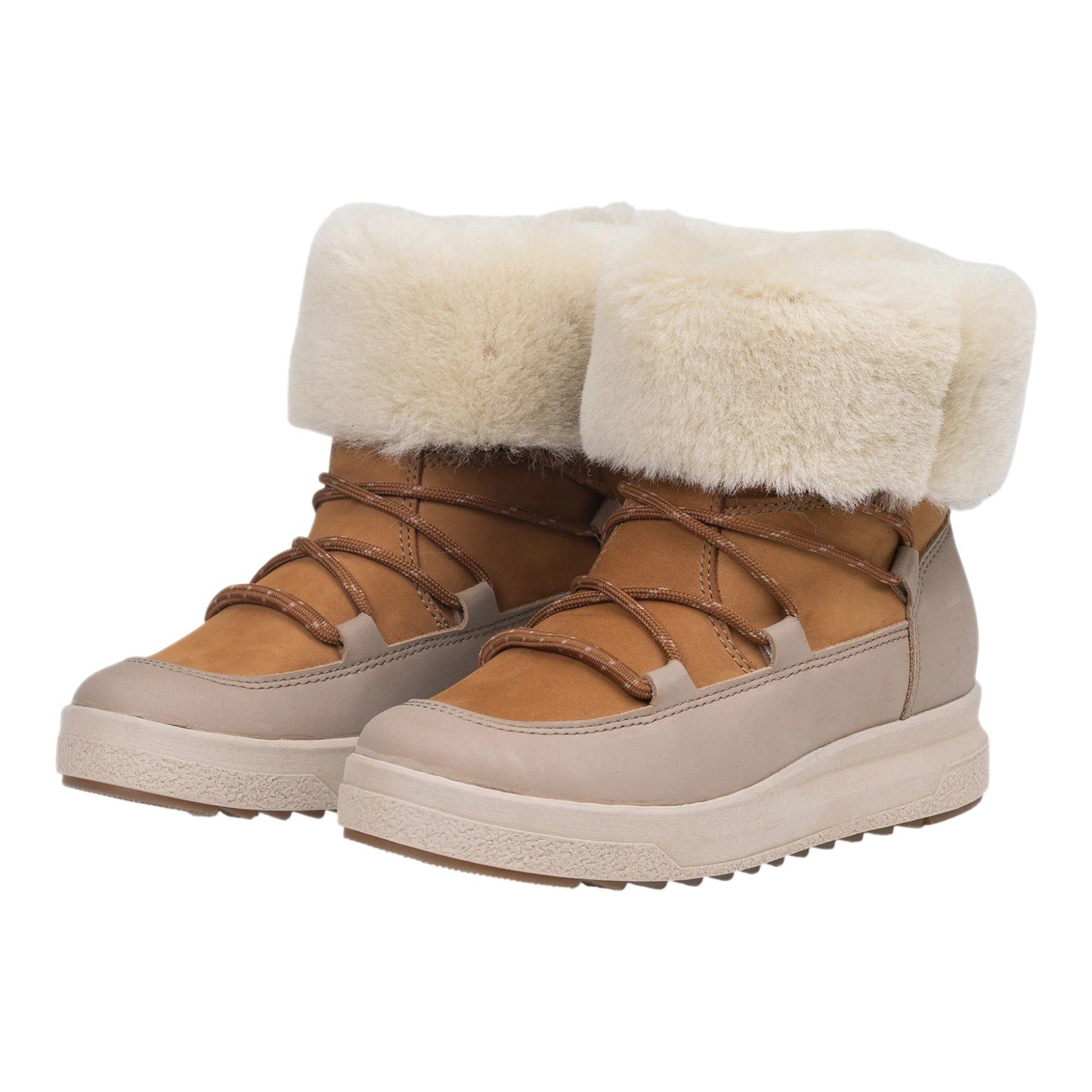 Lappi GTX (Nubukleder, Lammfell) tan braun/beige Damen Winterstiefel