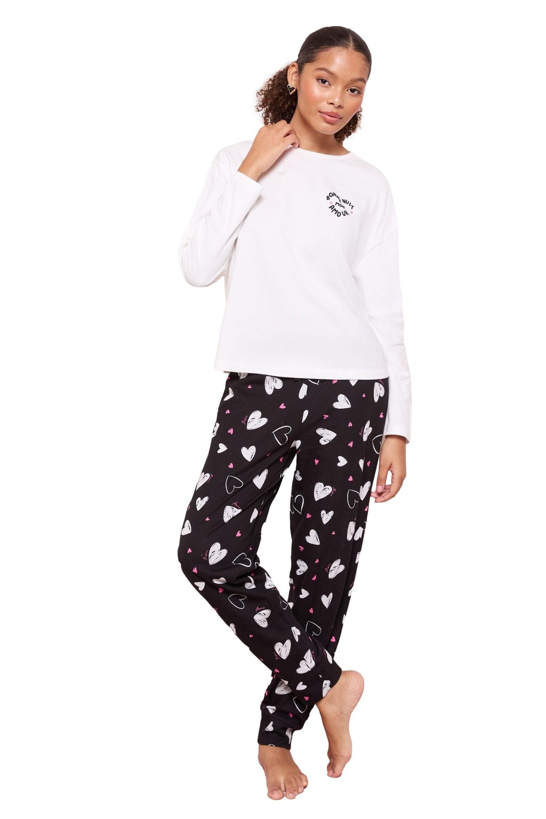 Friends Like These Pyjama Friends Like These Bonne Nuit Pyjama mit Herzen (2 tlg)