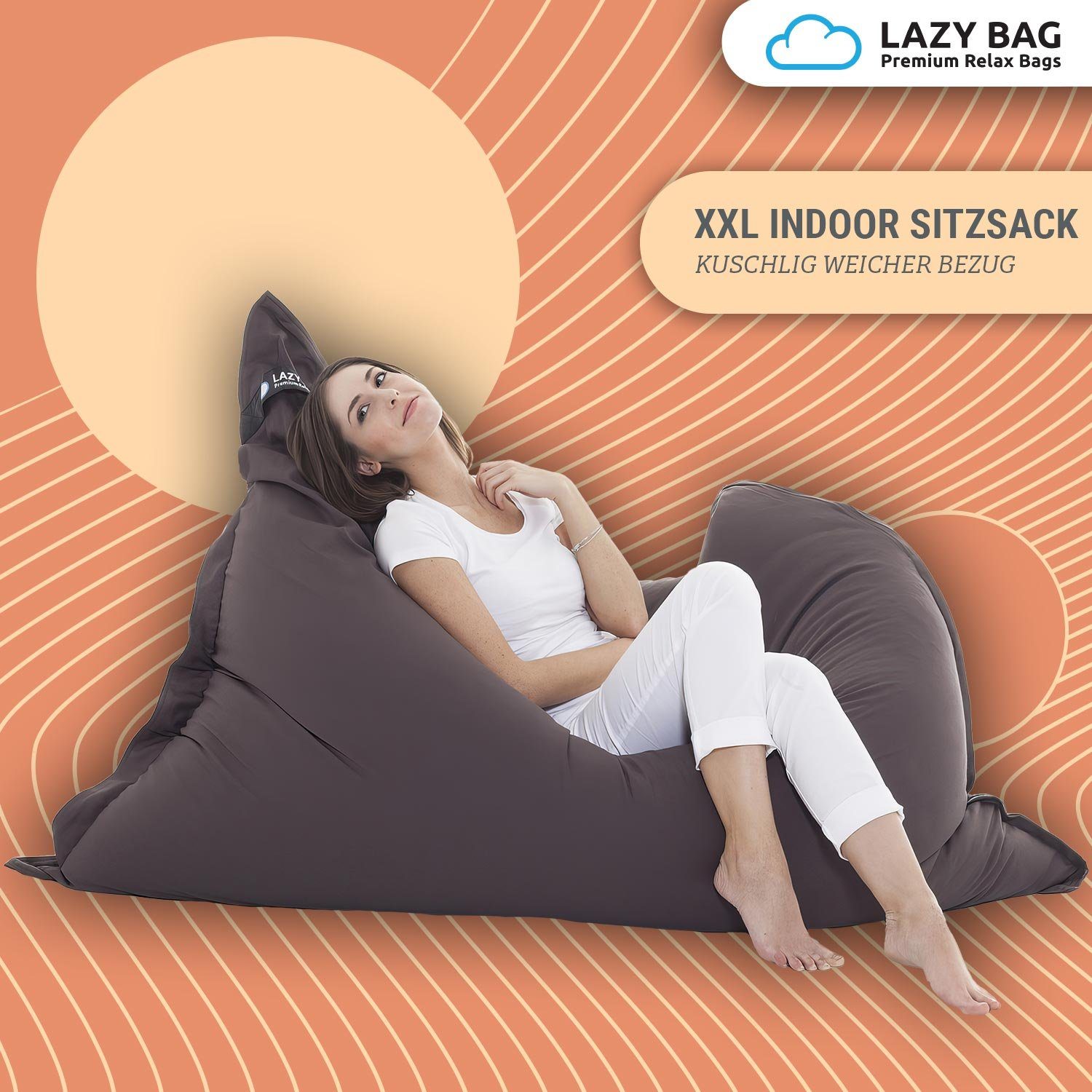LazyBag Sitzsack Indoor XXL Riesensitzsack (Sitzkissen günstig online kaufen