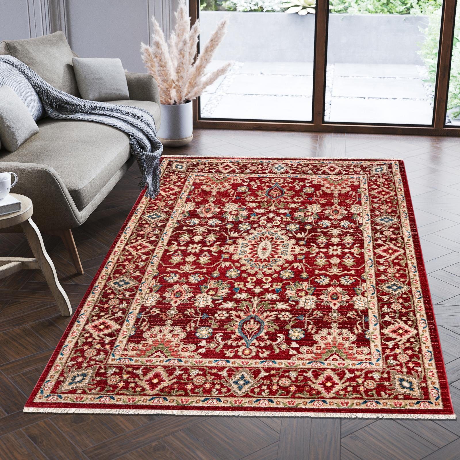 Orientteppich Oriente Teppich - Traditioneller Teppich Orient Rot, Mazovia, 200 x 305 cm, Geeignet für Fußbodenheizung, Pflegeleicht, Wohnzimmerteppich