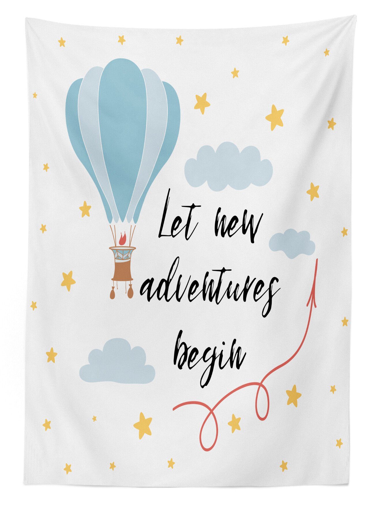 Abakuhaus Tischdecke Farbfest Waschbar Klare geeignet Außen Luftballon Abenteuer Sky den Farben, Bereich Für Wörter