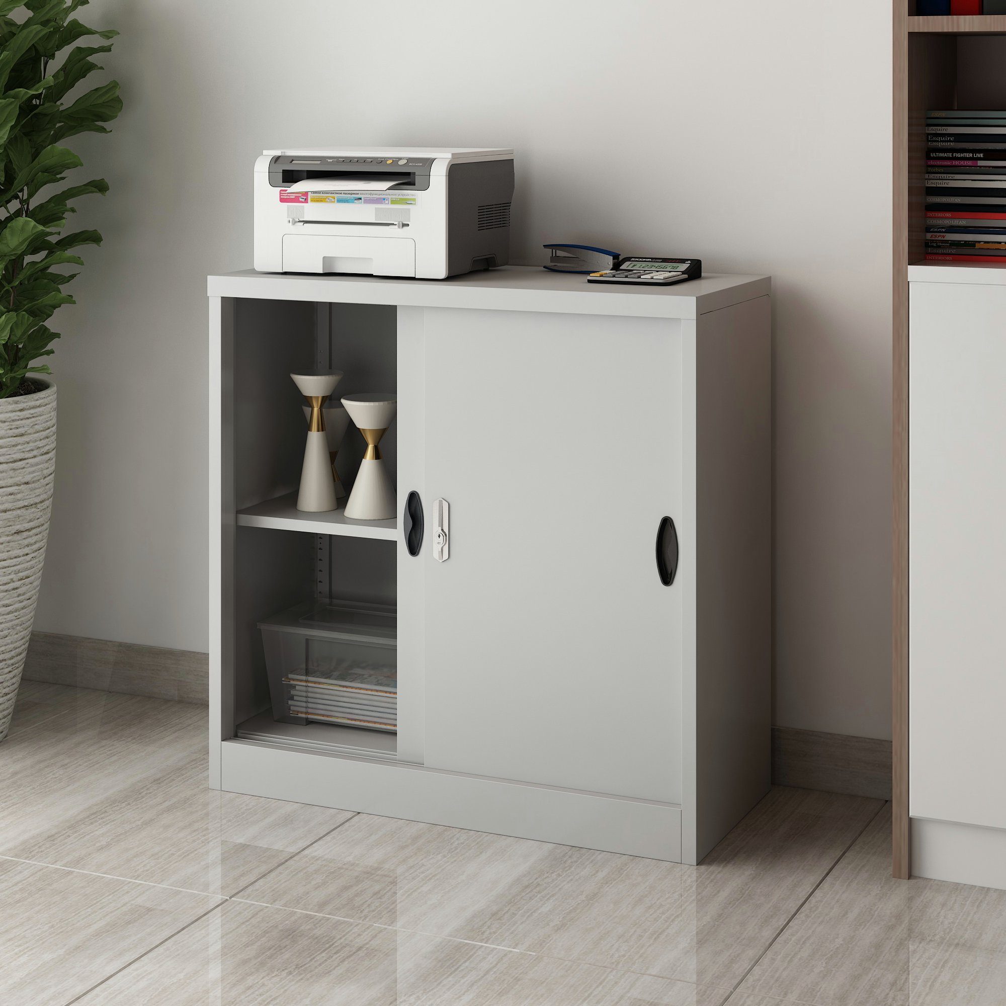 en.casa Aktenschrank »Rieti« Büroschrank Stahl 90x40x90 günstig online kaufen