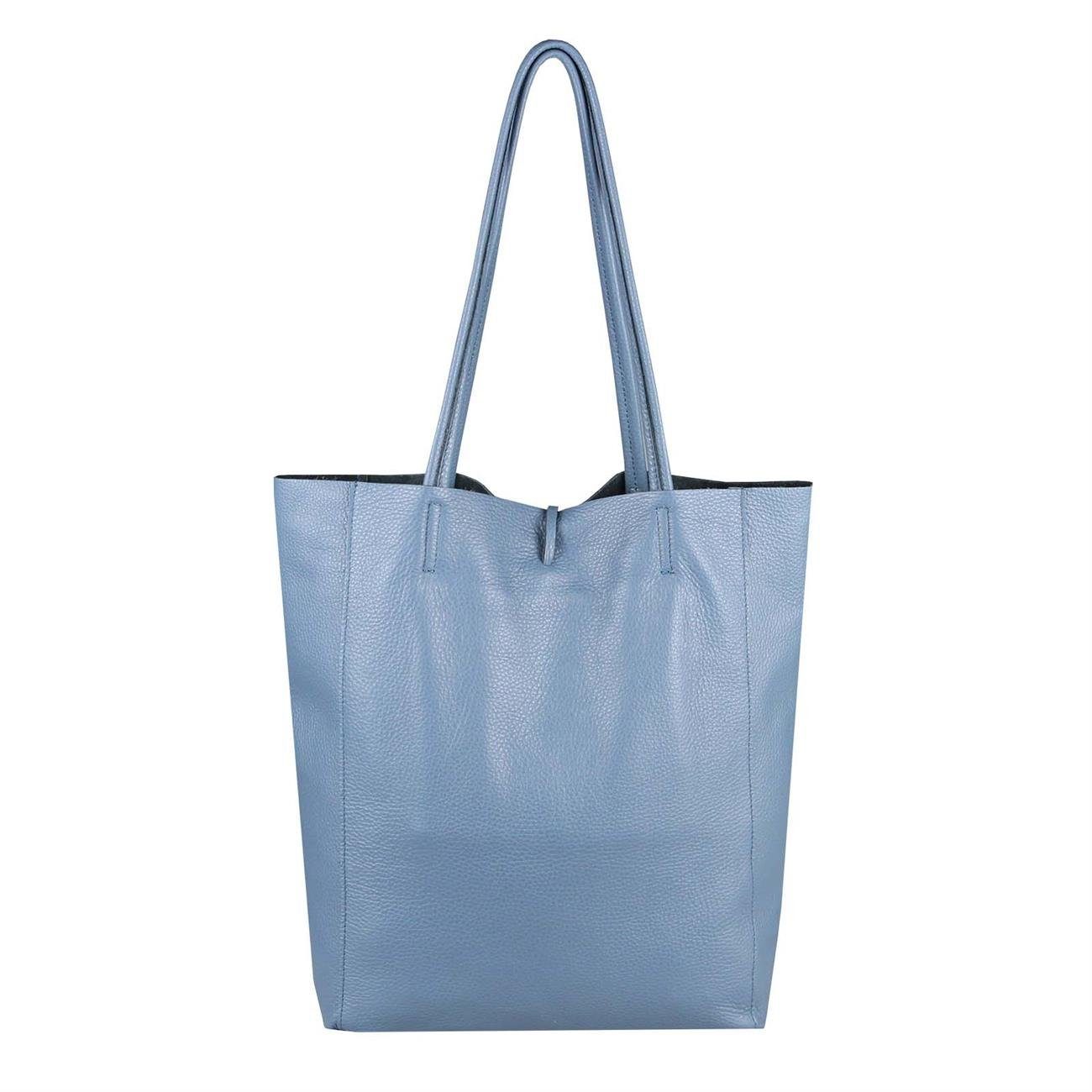 ITALYSHOP24 Schultertasche Made in Italy Damen Premium Leder SHOPPER Tasche günstig online kaufen