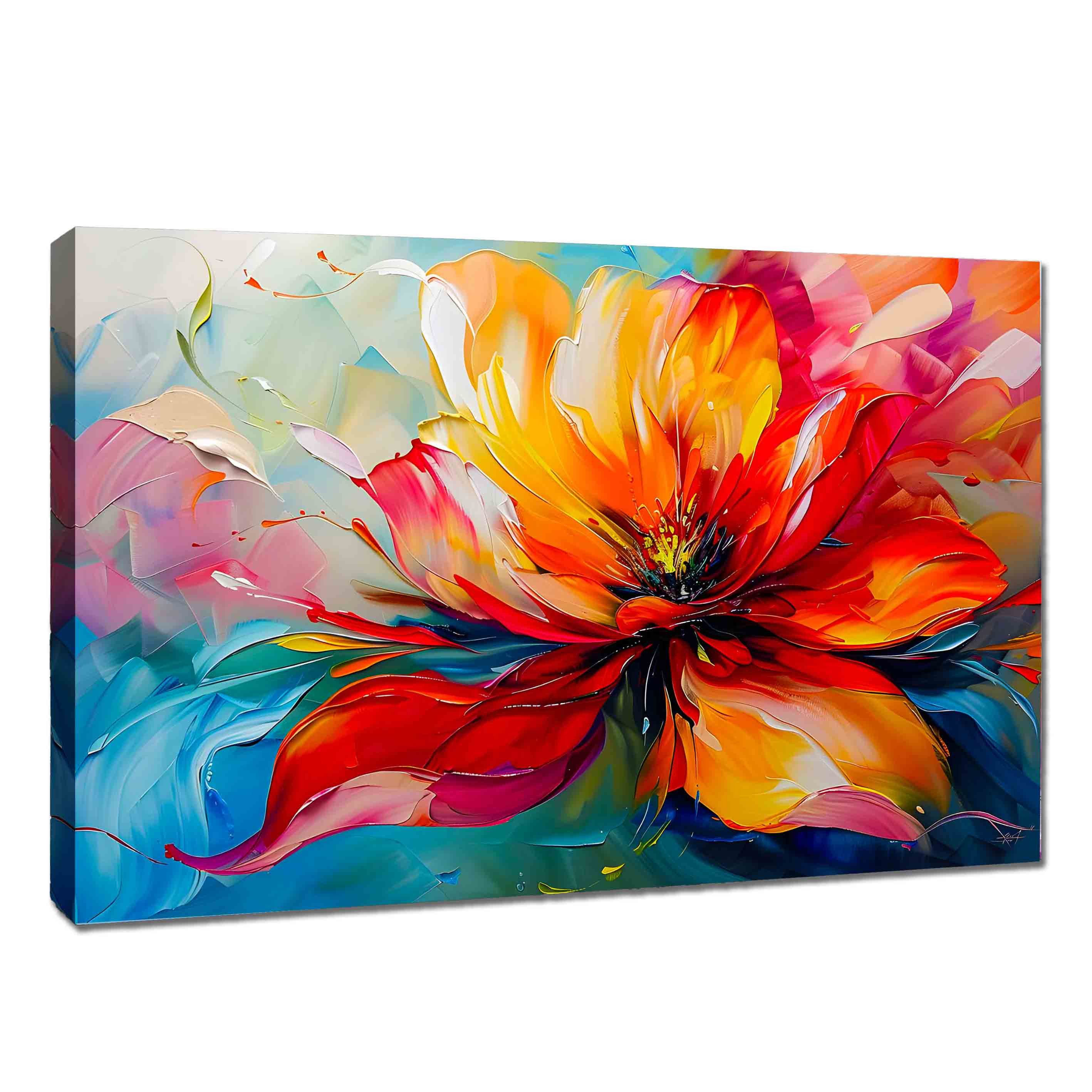 Leinwando Wandbild Leinwandbild - Abstrakte Blumen günstig online kaufen