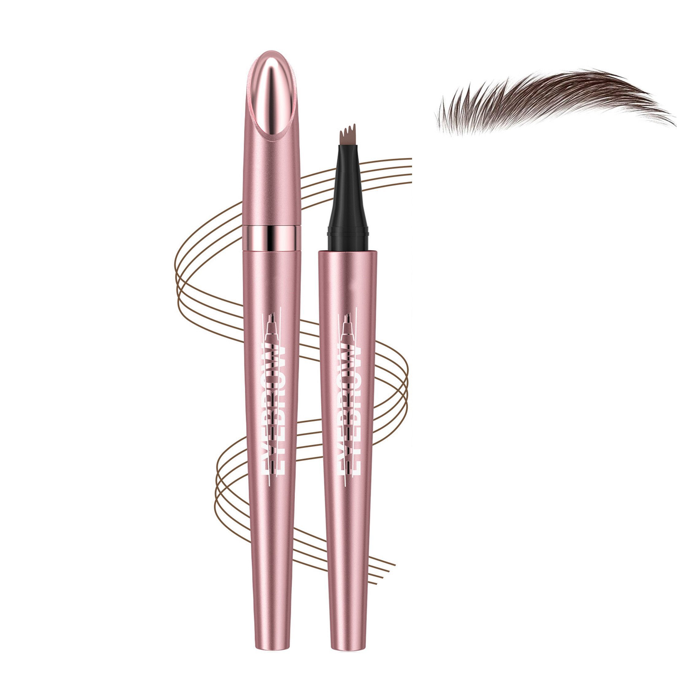 KINSI Augenbrauen-Stift Augenbrauenstift mit Gabelspitze,Microblading Wasserfest Brauenstift, Wischfest,Erzeugt mühelos natürlich aussehende Brauen