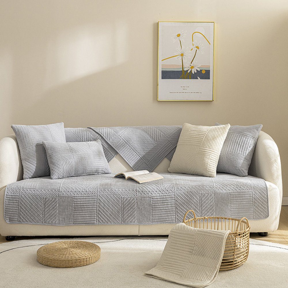 NUODWELL Sofabezug Sofabezug,Rutschfester Sofaschoner Ecksofa 1/2/3/4-Sitze günstig online kaufen