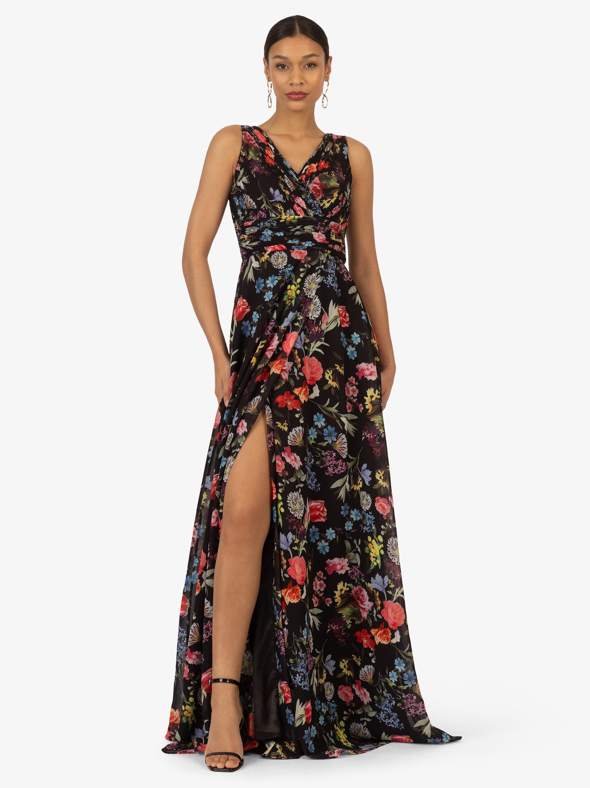 Kraimod Abendkleid mit V-ausschnitt vorne und günstig online kaufen