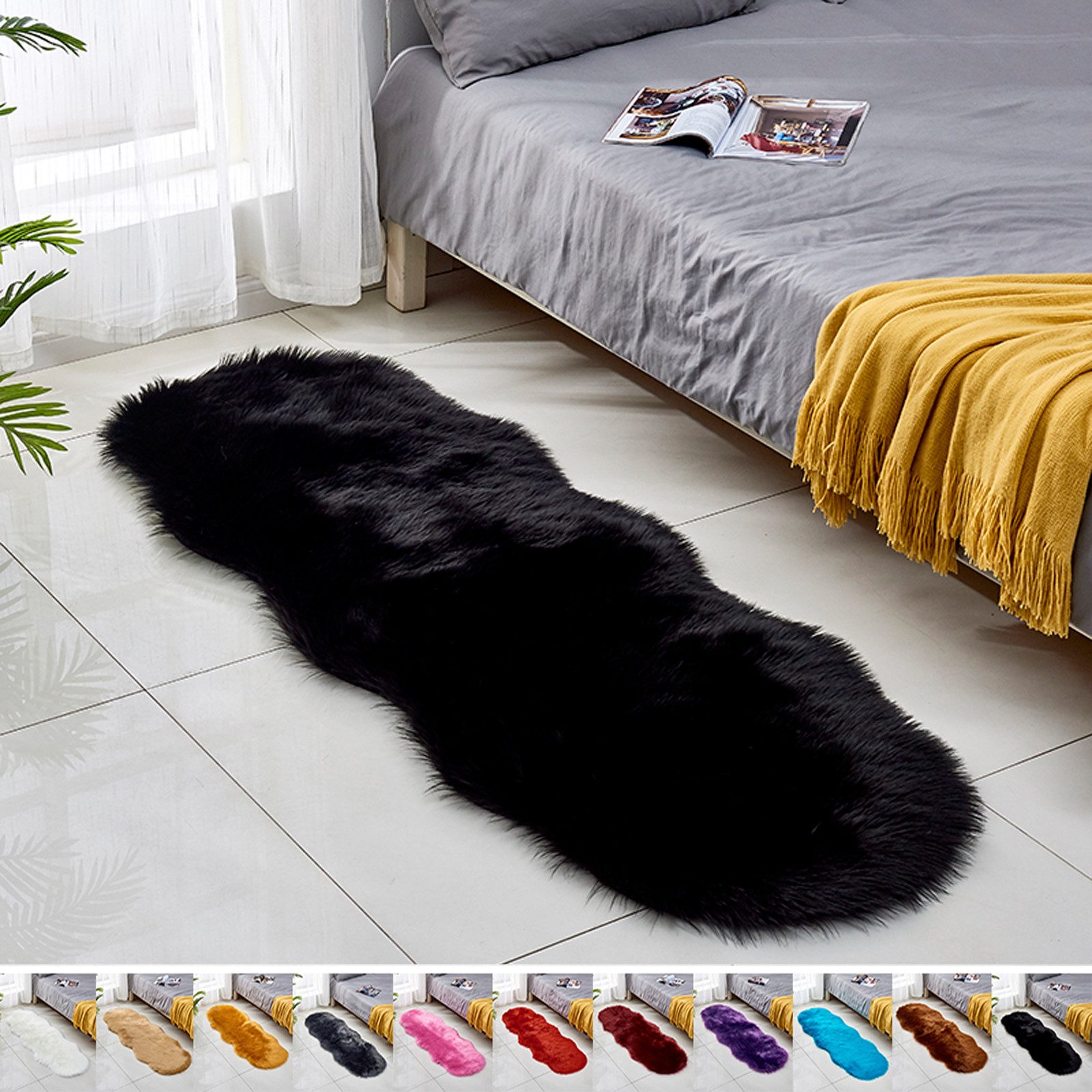 Jibenhome Teppich Hochflor-Teppich Kunstfell,Weich Fellteppich,Shaggy Teppi günstig online kaufen