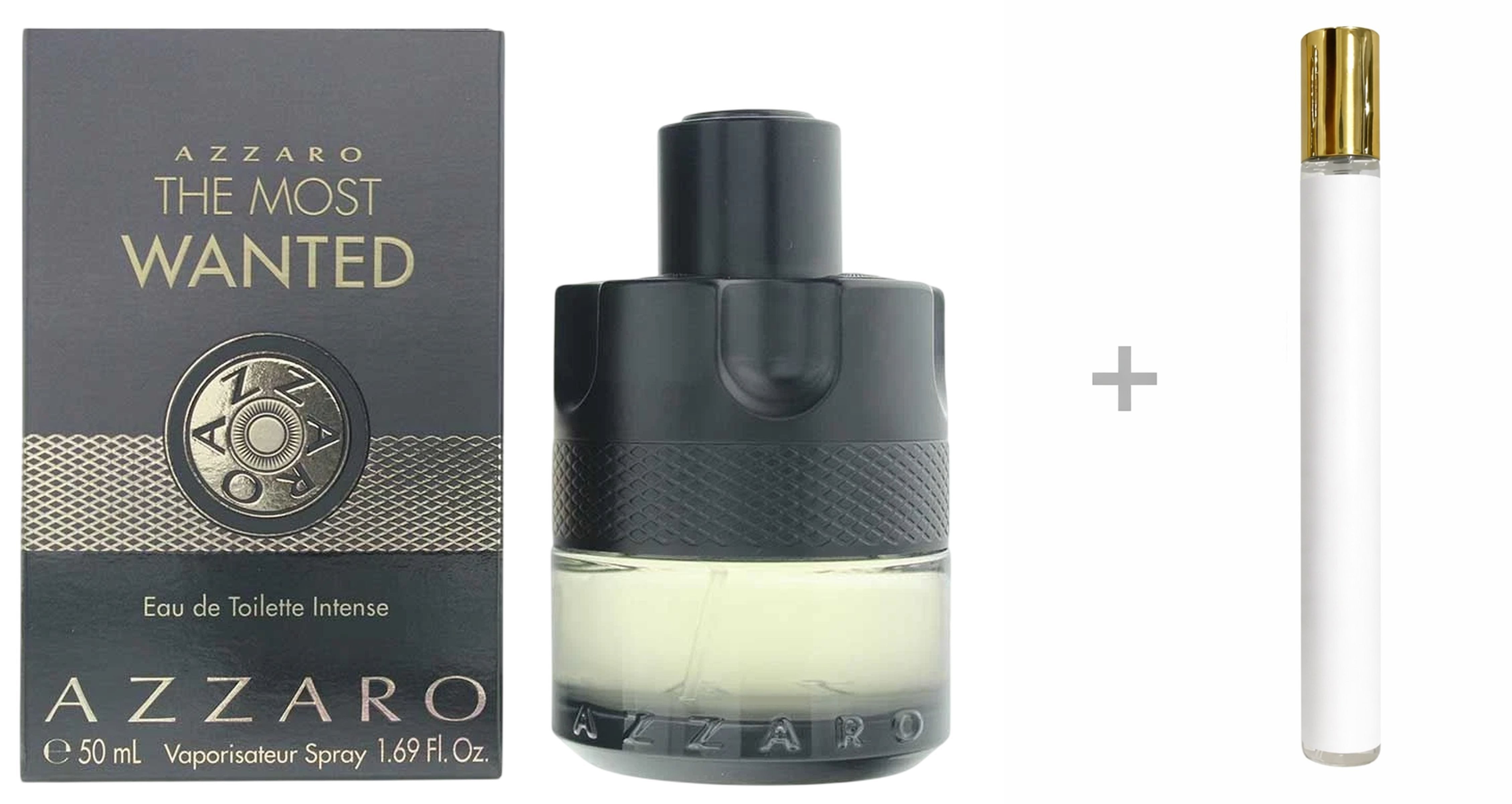 Azzaro Duft-Set The Most Wanted Intense Herren EDT Spray + Reiseduft, AZZARO, Herrentoilette, Toilette, Glasflakon, Herrenduft