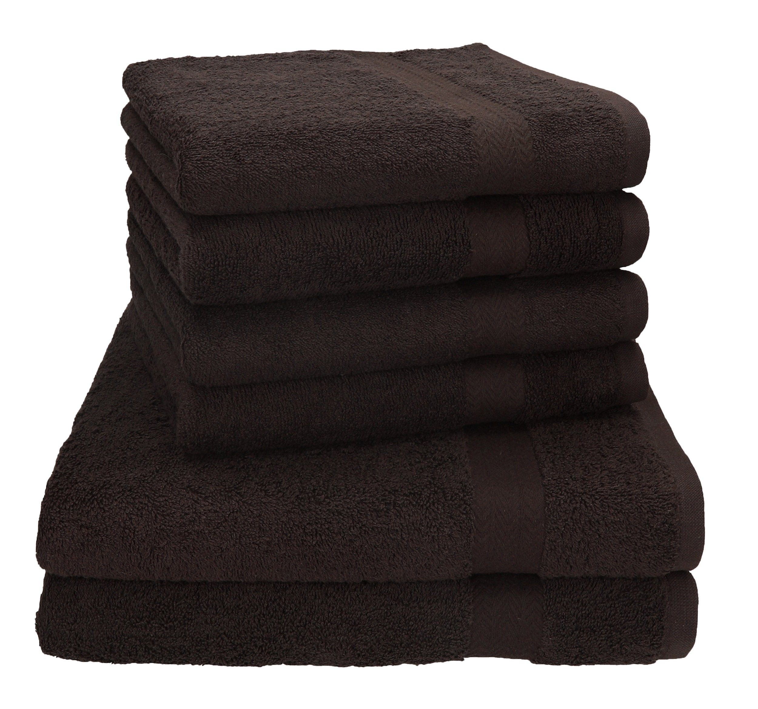 Betz Handtuch Set Betz PREMIUM Handtuch-Set -6 teiliges Handtücher-Set-100% Baumwolle, 100% Baumwolle, (6-tlg) dunkelbraun
