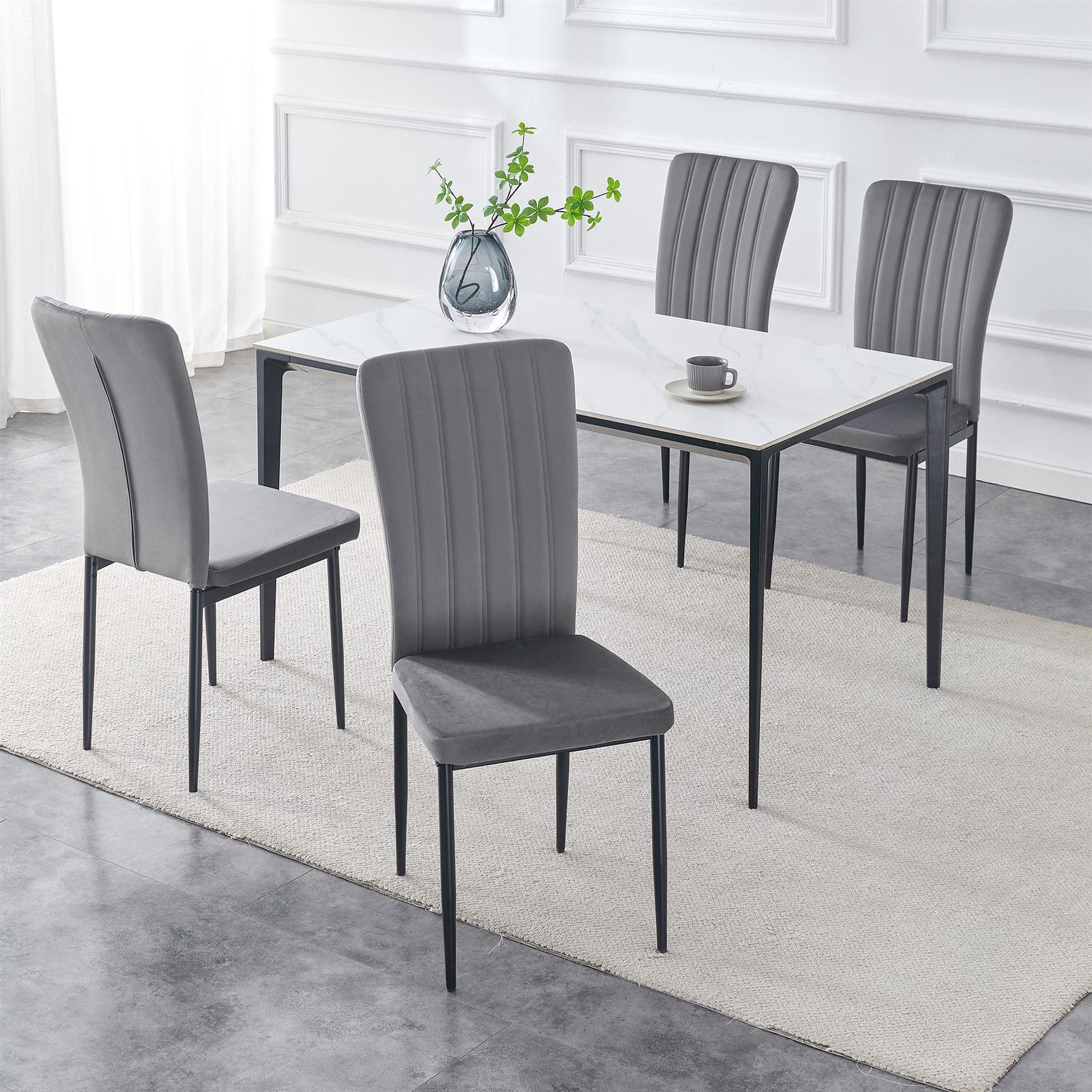 MCC direct Esszimmerstuhl Esszimmerstühle ELLE aus Samt im 2er oder 4er Set (4 St)
