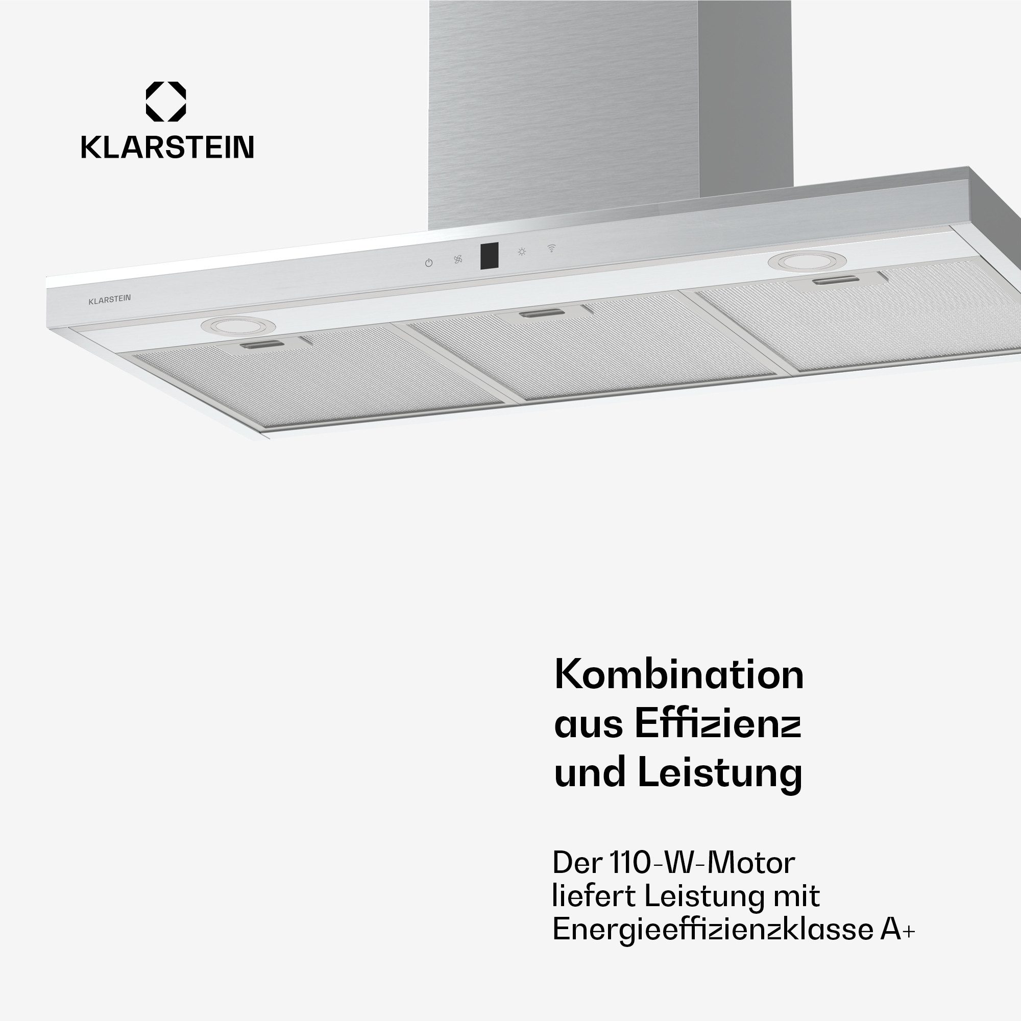 Klarstein Deckenhaube Auriana 90 Dunstabzugshaube Kopffreihaube Abzughaube Abluft Umluft – Bild 5 von 5