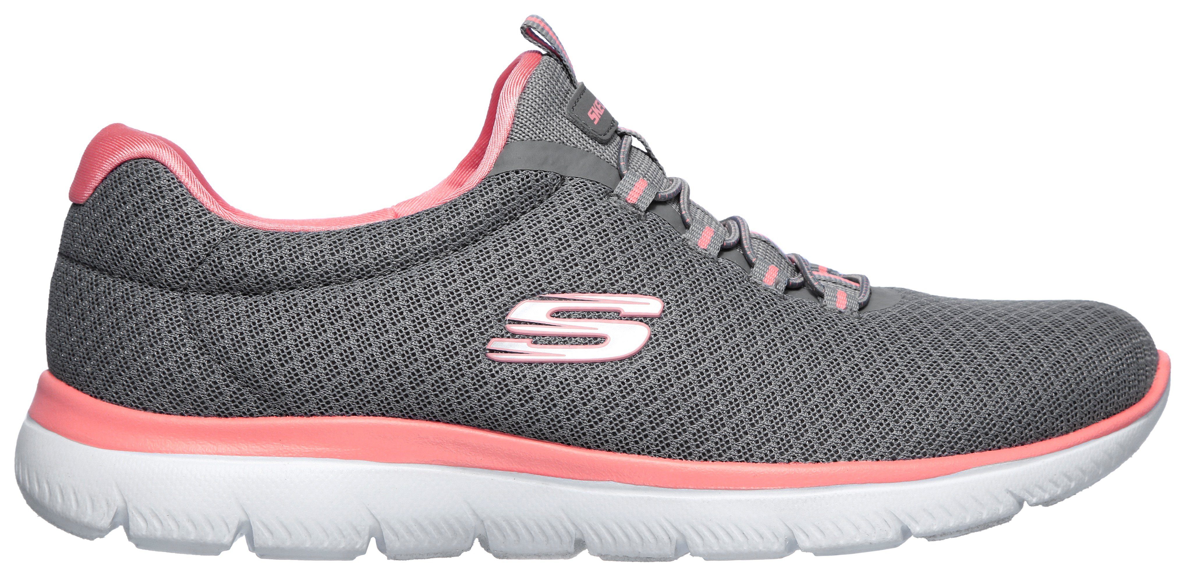 Skechers SUMMITS Slip-On Sneaker Freizeitschuh, Komfortschuh mit stoßdämpfender Zwischensohle