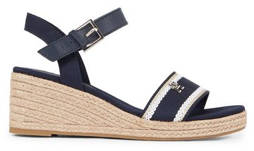 Tommy Hilfiger WEBBING WEDGE SANDAL Keilsandalette, Sommerschuh, Sandale, Keilabsatz, mit verstellbarer Schnalle