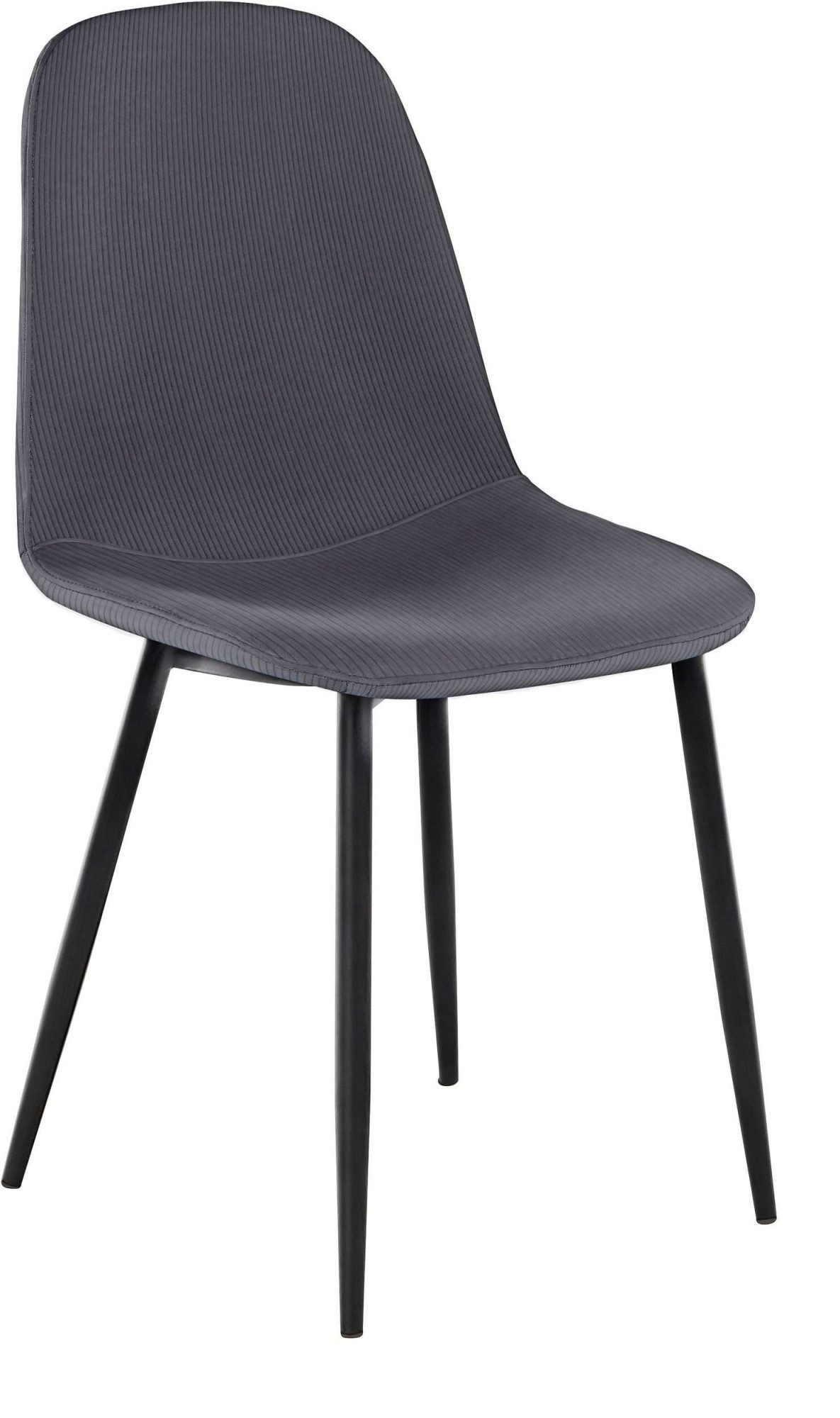 OTTO home Essgruppe Danny-Miller, (Set, 5-tlg., Set 140 cm), Glastisch 140x80 cm mit 4 Stühlen (Cord), Gestell aus Metall