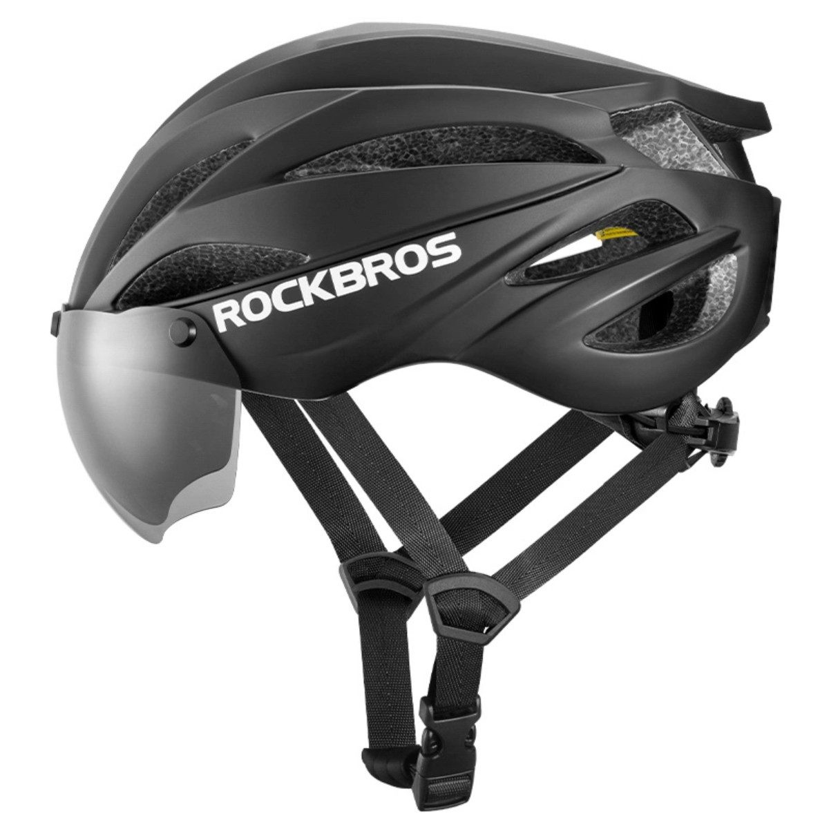 ROCKBROS Fahrradhelm Rockbros Fahrradhelm mit Visier, abnehmbarer UV-Schutzbrille, Unisex