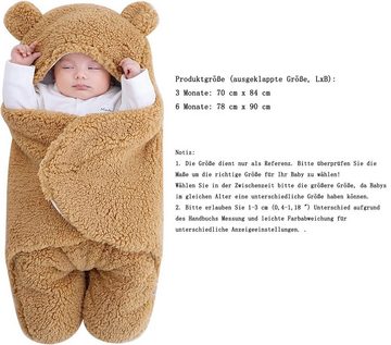 Babydecke Baby-Kapuzen-Decke für Neugeborene, Schlafsack, Wickeltuch, GelldG