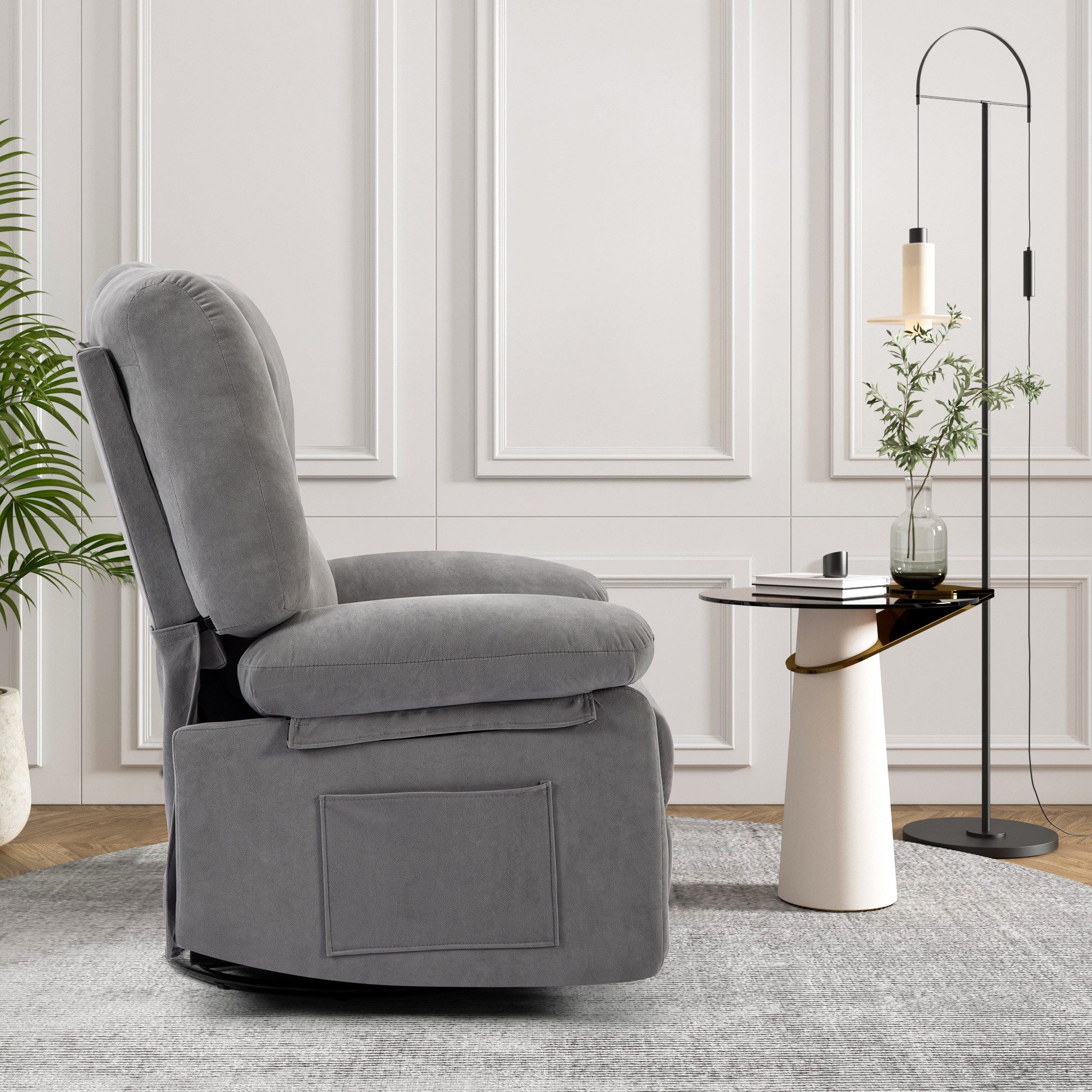 HOMYEDAMIC Relaxsessel Relaxsessel mit Liegefunktion, manueller Fernsehsessel bis 150 kg