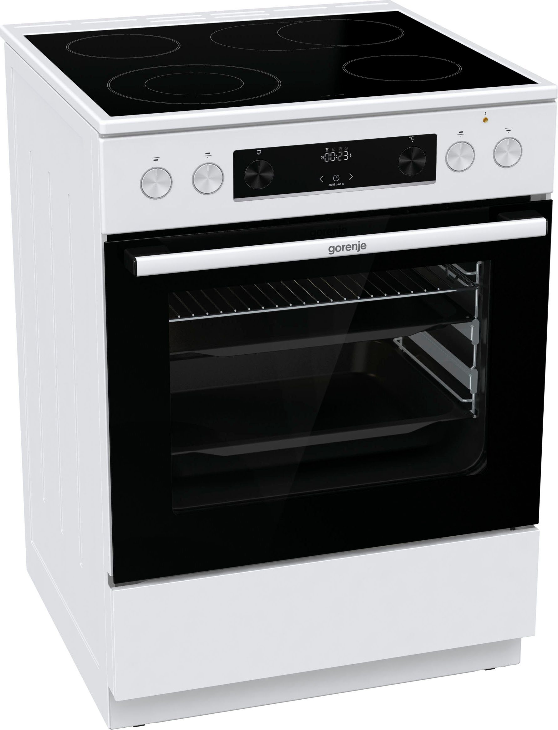 GORENJE Elektro-Standherd GECS6C70, mit 2-fach-Teleskopauszug, Aqua Clean, Knusprig genießen – ganz ohne Extra-Kalorien - dank AirFry-Funktion