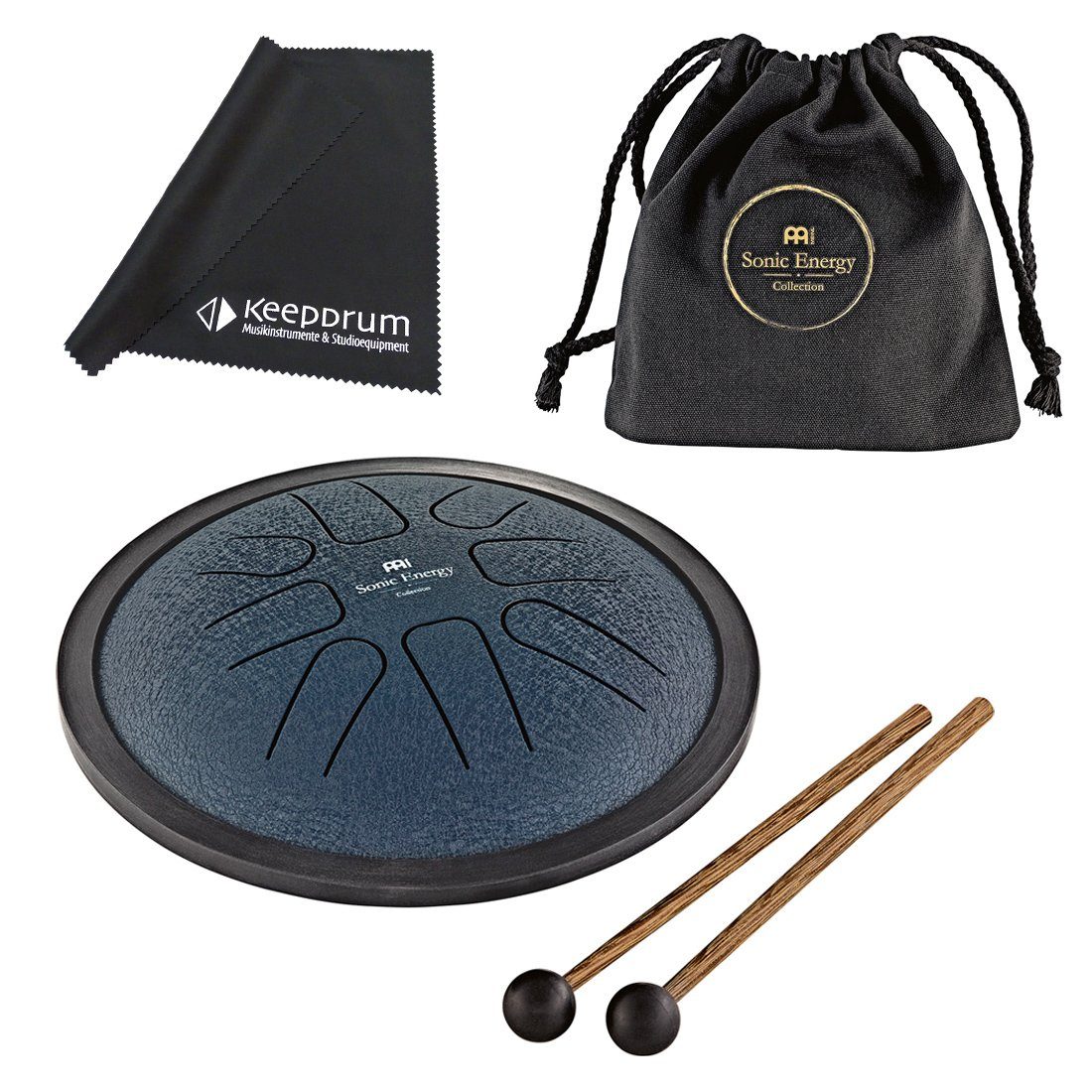 Steel Tongue Drum Meinl Sonic Energy SSTD2NB Small Tongue Drum mitTuch