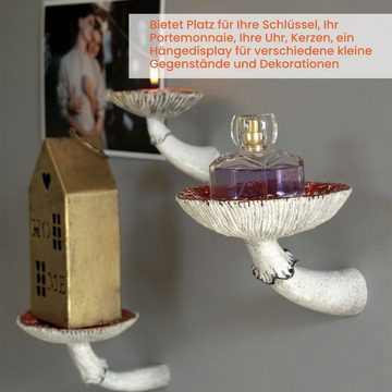 Daisred Wanddekoobjekt Pilz-Hängeregal Pilzförmiges Kunstharz Pilz-Hängeregal