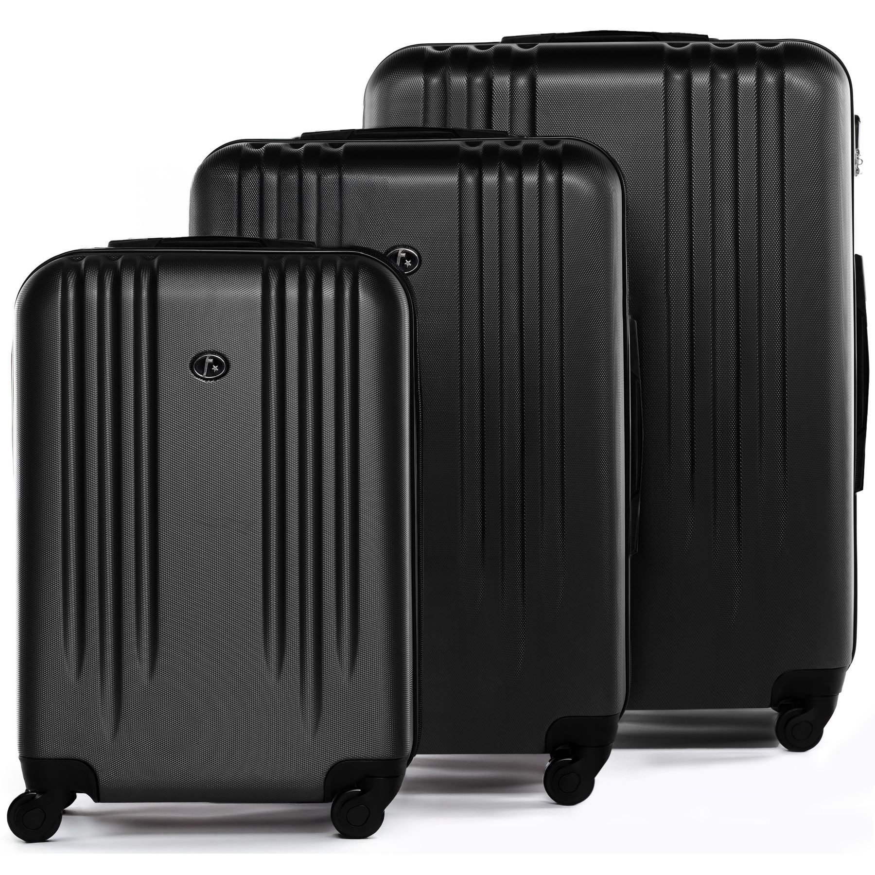 FERGÉ Kofferset Hartschale 3 teilig Koffer Set Marseille, 4 Rollen, (3er Kofferset stabil und leicht mit Zahlenschloß, 3 tlg., Hartschalen-Trolley Set 3 Größen Handgepäck Koffer M XL), Trolley 3er Koffer Set, Reisekoffer 4 Rollen, Premium Rollkoffer