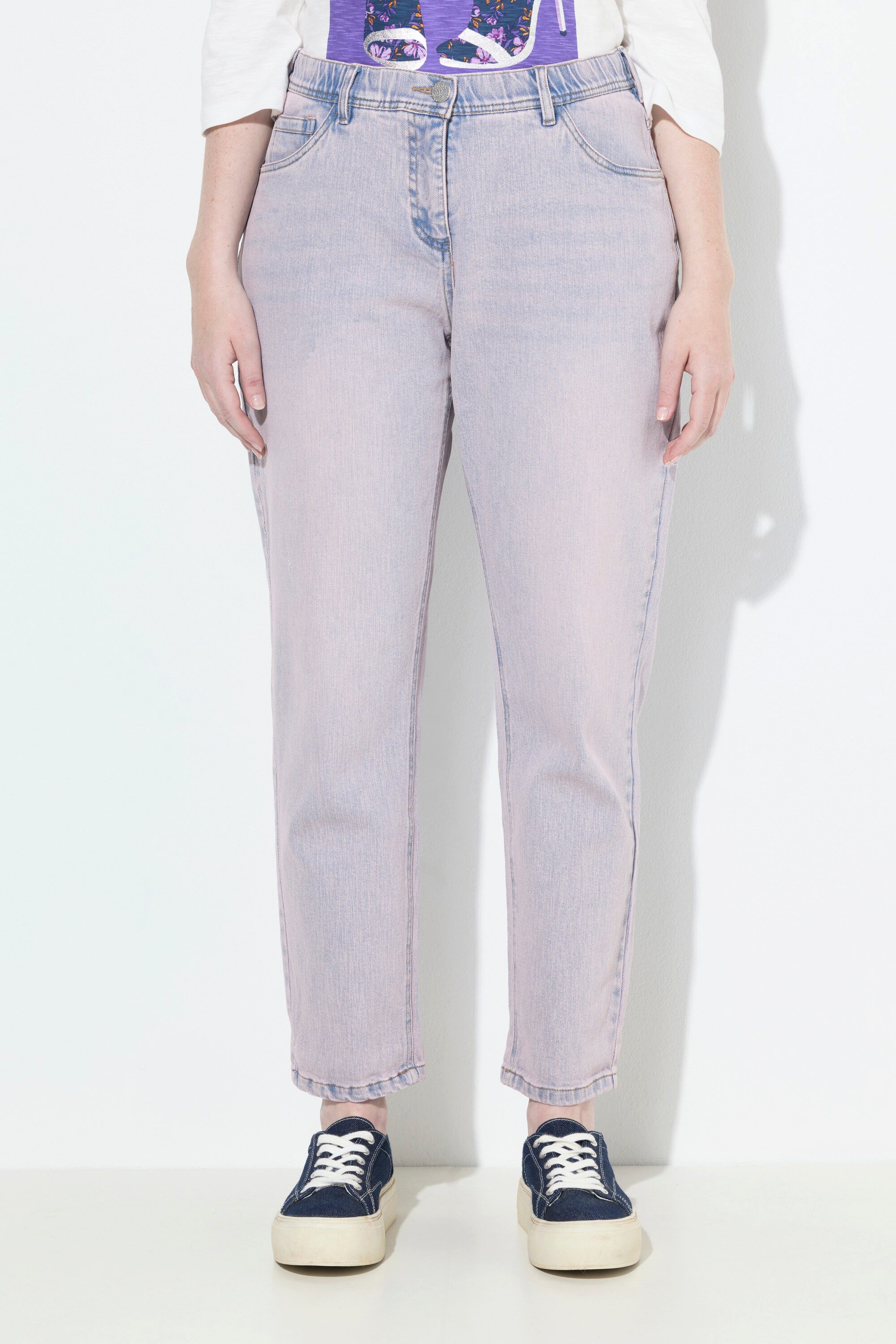 Ulla Popken Regular-fit-Jeans Boyfriend-Jeans Colordenim Stretchkomfort günstig online kaufen
