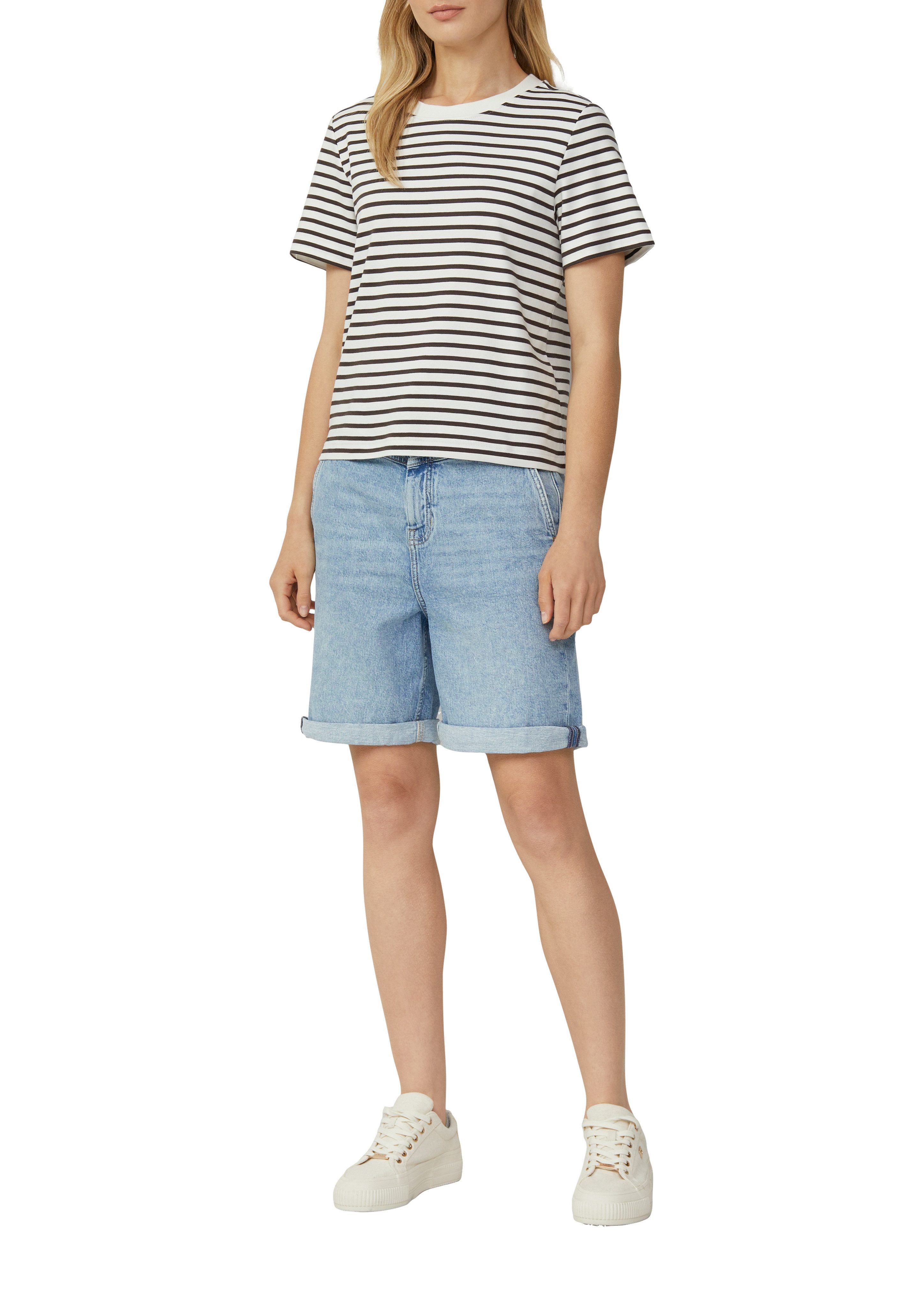 s.Oliver T-Shirt mit Streifen Muster günstig online kaufen