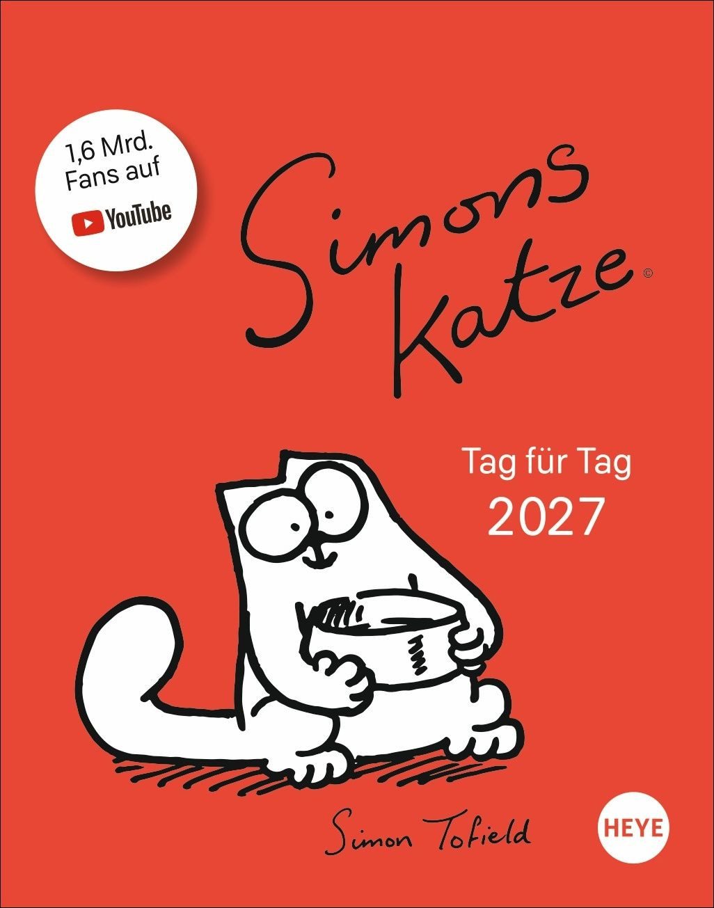 HEYE Wandkalender Simons Katze Tagesabreißkalender 2027