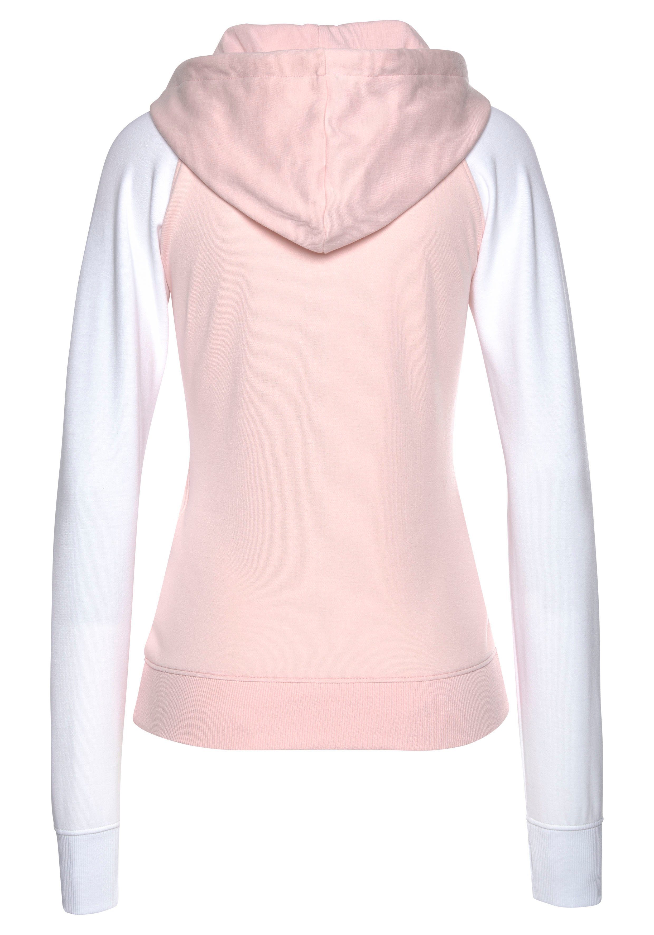 Bench. Loungewear Kapuzensweatjacke mit farblich abgesetzten Ärmeln, Loungeanzug