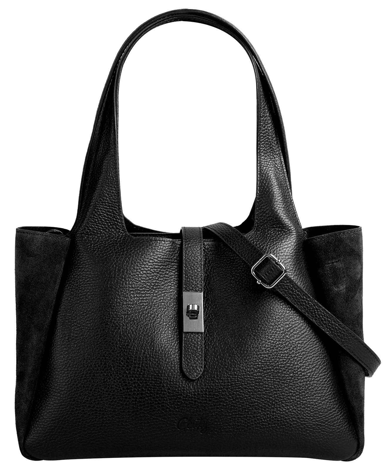 Cluty Shopper, echt Leder, Made in Italy