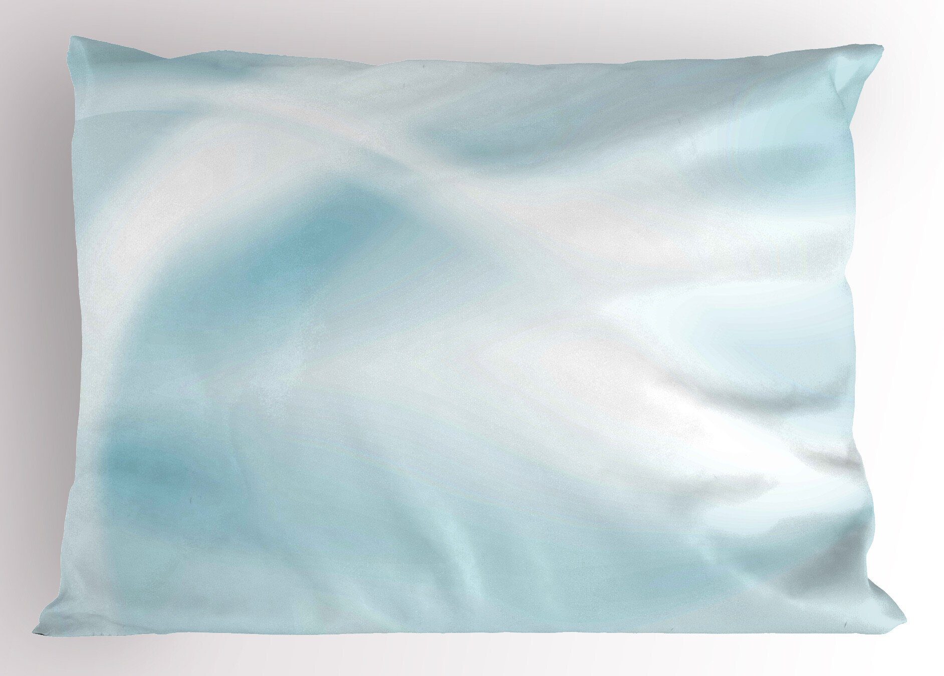 Kissenbezüge Kopfkissenbezug, Stück), Gedruckter Pastelltöne Hellblau Standard Glatte Dekorativer Size Waves (1 Abakuhaus
