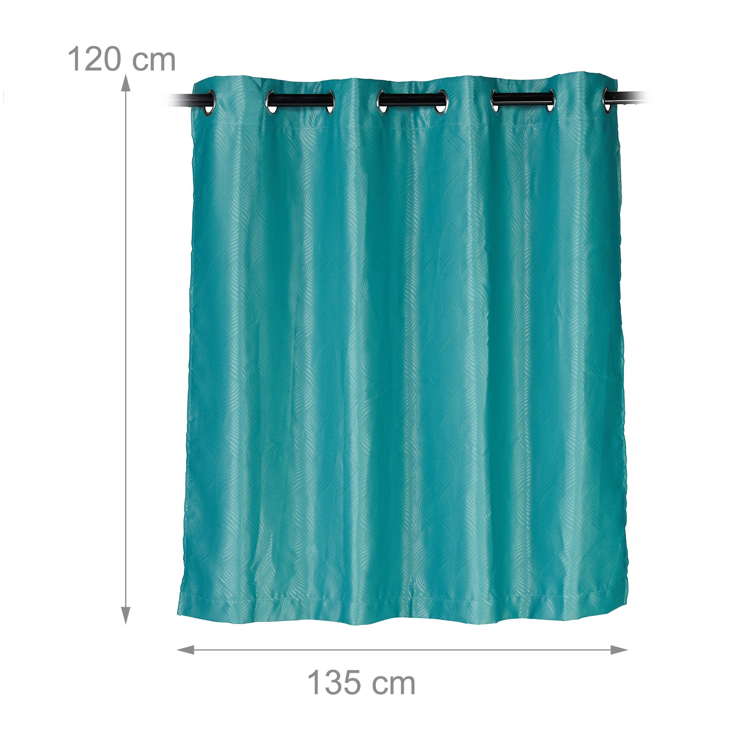mit 120 cm, relaxdays 2 135 Muster Vorhang Vorhang x x