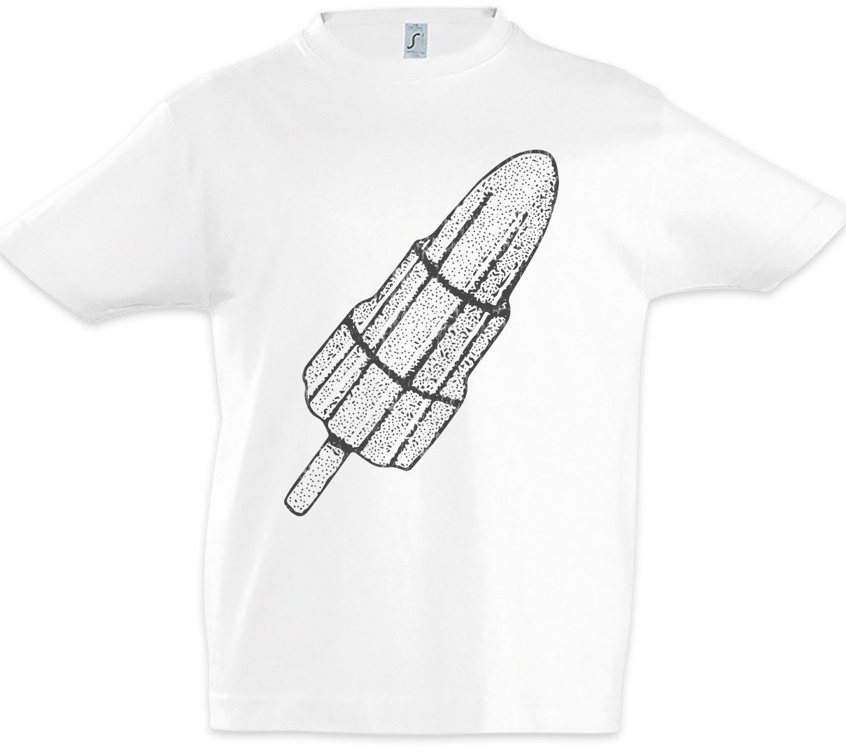 Print-Shirt Rocket Ice I Kinder T-Shirt Rocket Raketen Rakete Ice Cream Eis fusée