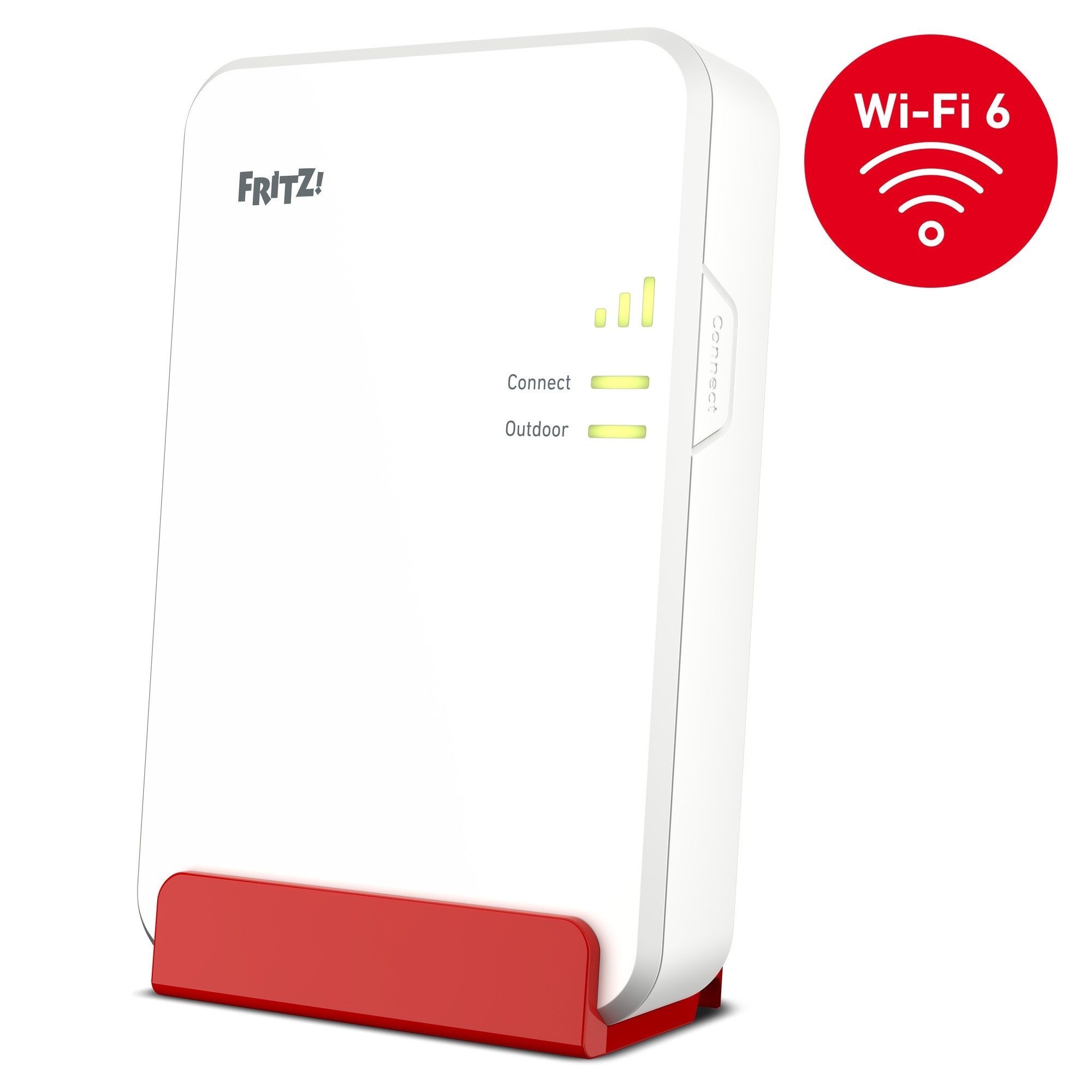 Fritz! FRITZ!Repeater 1610 Outdoor WLAN-Repeater, Outdoor-Mesh-Repeater IP54, Wi-Fi 6 bis 3.000 MBit/s, PoE, LAN
