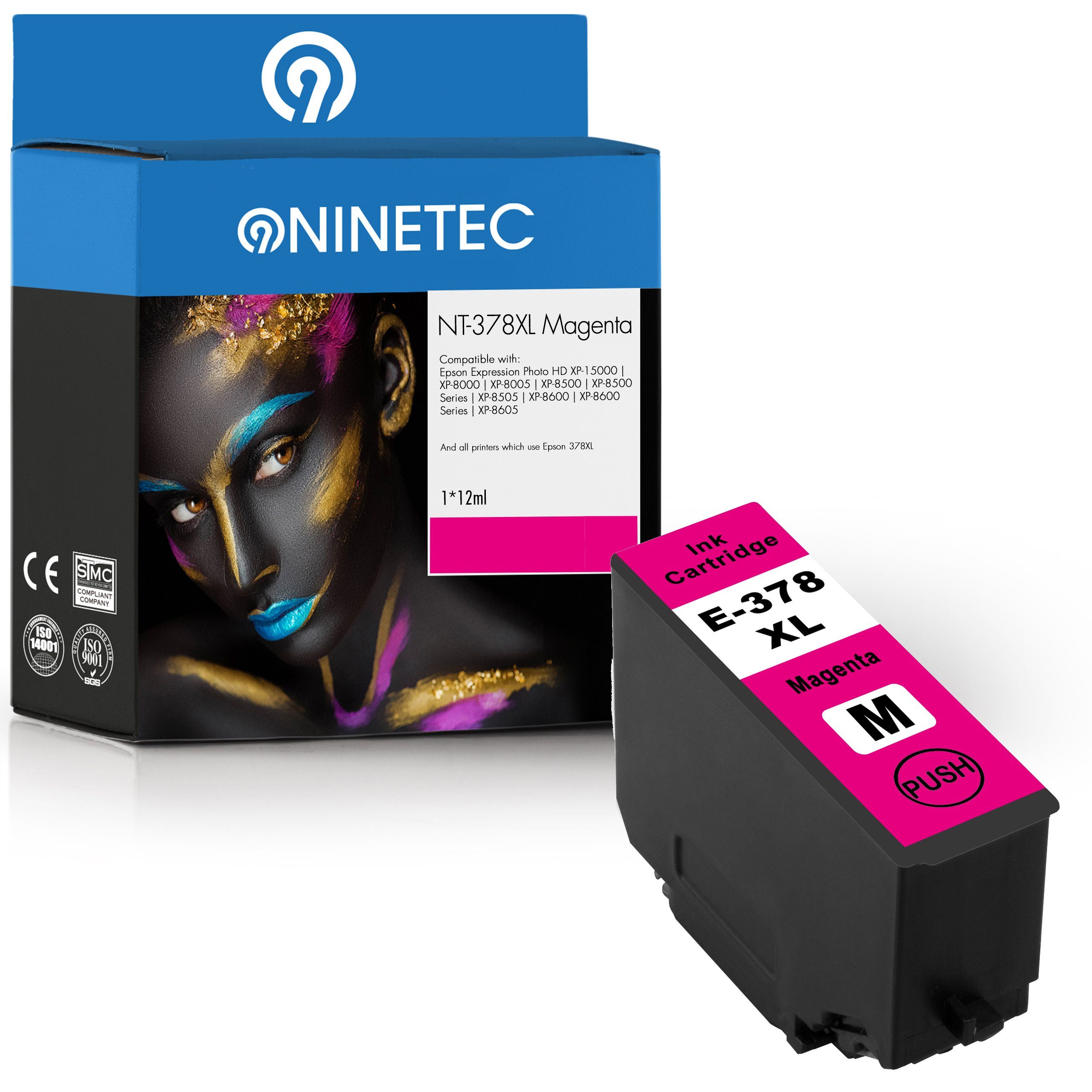 Epson Tintenpatrone ersetzt 378XL NINETEC Magenta T3793