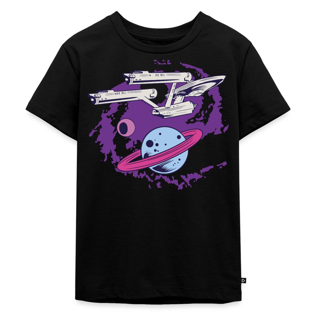 Spreadshirt T-Shirt Star Trek The Original Series Enterprise Planet Kinder Premium T-Shirt (1-tlg)