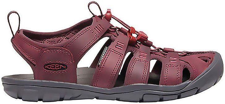 Keen CLEARWATER CNX dahlia Sandale wine/red LEATHER dahlia-wine/red