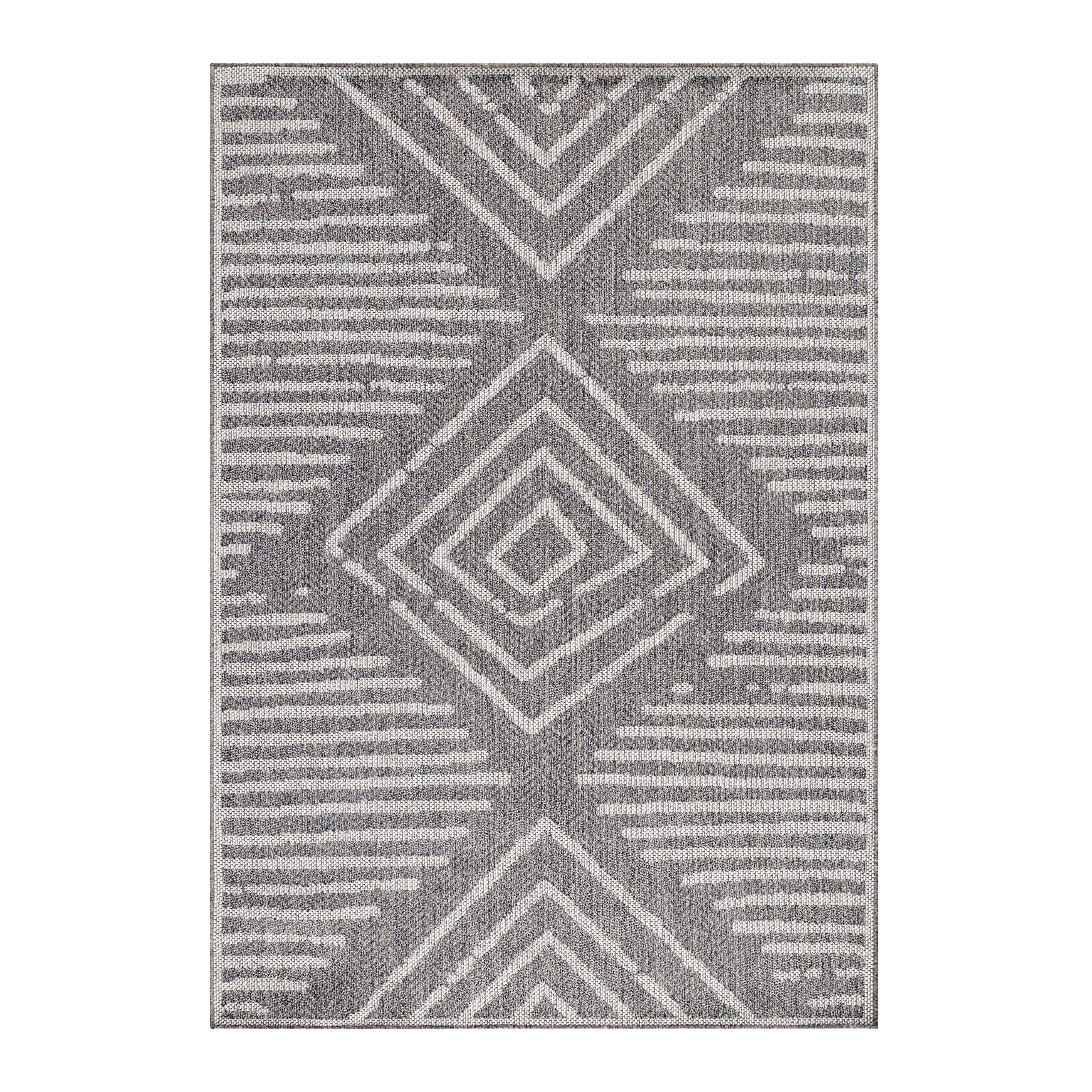 KADIMA DESIGN Outdoorteppich LIRIA Wetterfest UV-Beständig Balkon Waschbar Strapazierfähig, Rechteckig, Höhe: 7 mm, 60x100 cm, Balkonteppich Fußbodenheizung Waschbar