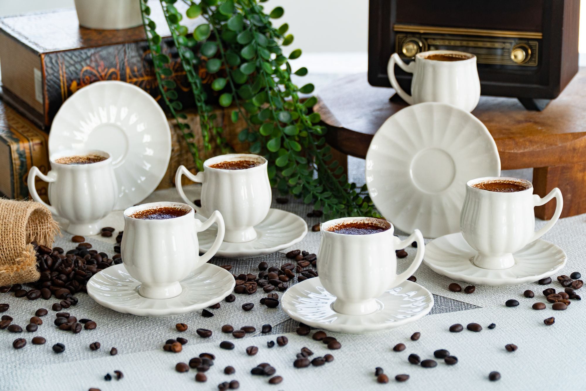 Hermia Concept Espressotasse Becher, 12-tlg., Porzellan, 12-teiliges Set