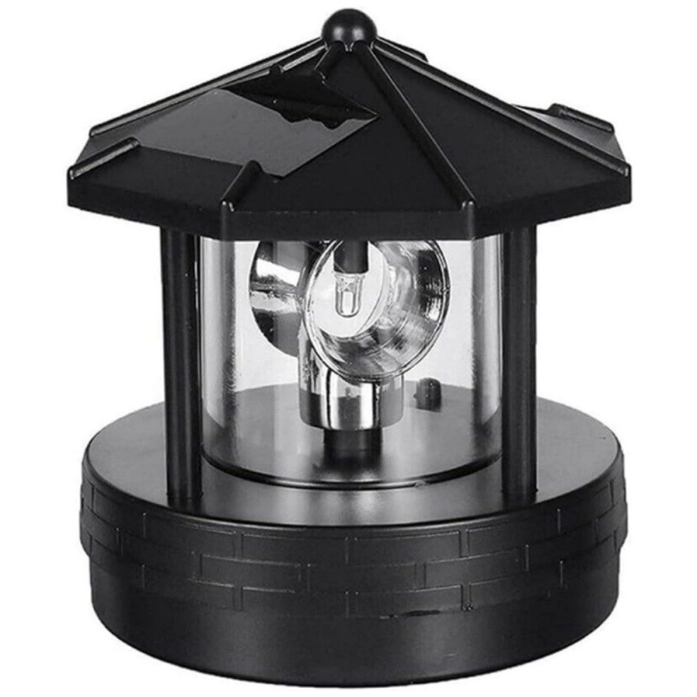 LED Solarleuchte Solar Rotierender Leuchtturm LED Solar Leuchtturm
