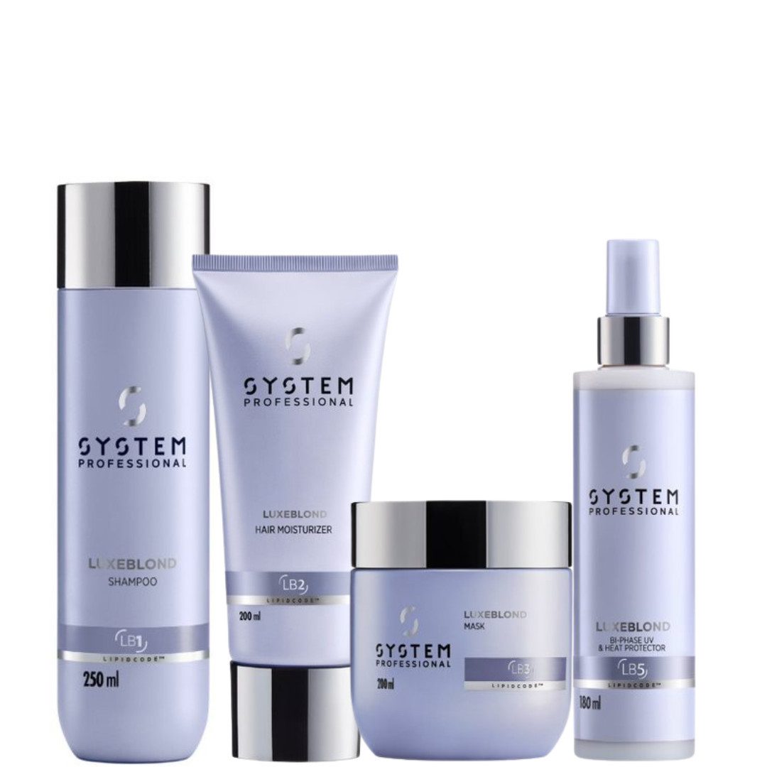 System Professional Haarpflege-Set LipidCode LuxeBlond Routine, 4-tlg.