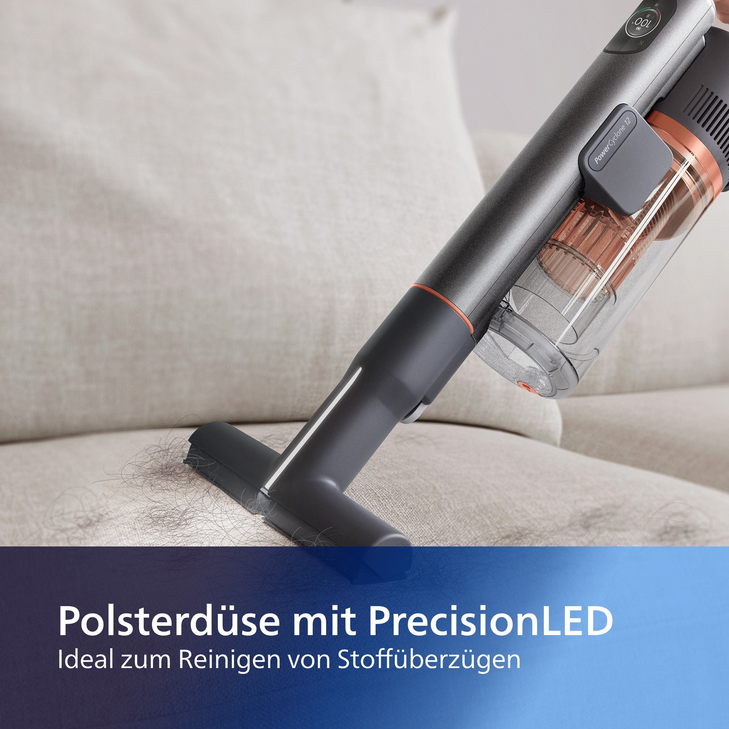 Philips Staubsaugerdüsen-Set XV1685/01 Cordless VC 7000 & 8000 Series, Zubehör für XC7055, XC8057, XC7057, XC7053, XC8055, (Set, 4-tlg), Düsen mit der PrecisionLED Technologie ausgestattet