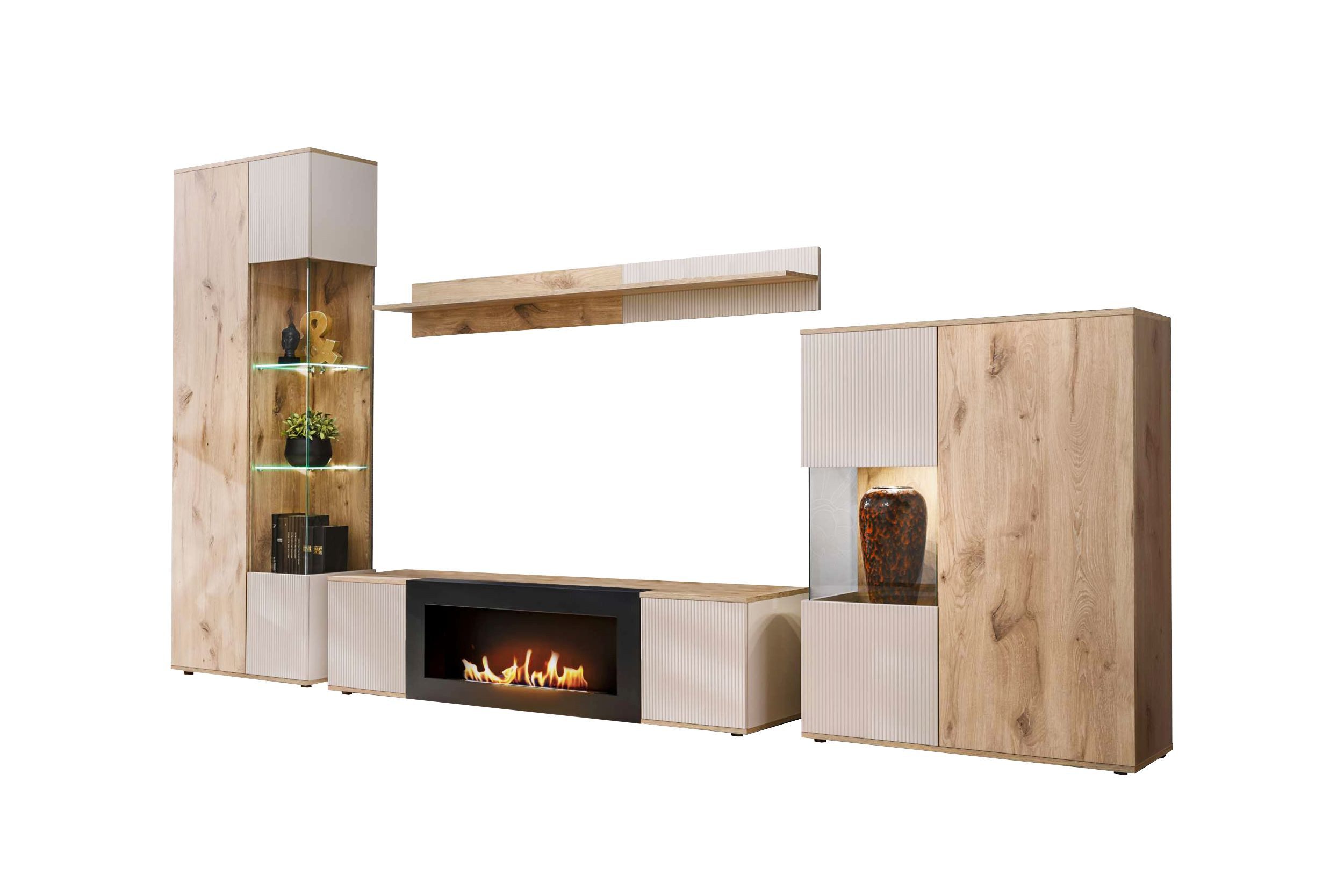 99rooms Wohnwand Kalyna, (Set (4-St), Wohnmöbel, Wohnzimmer-Set), Modern De günstig online kaufen