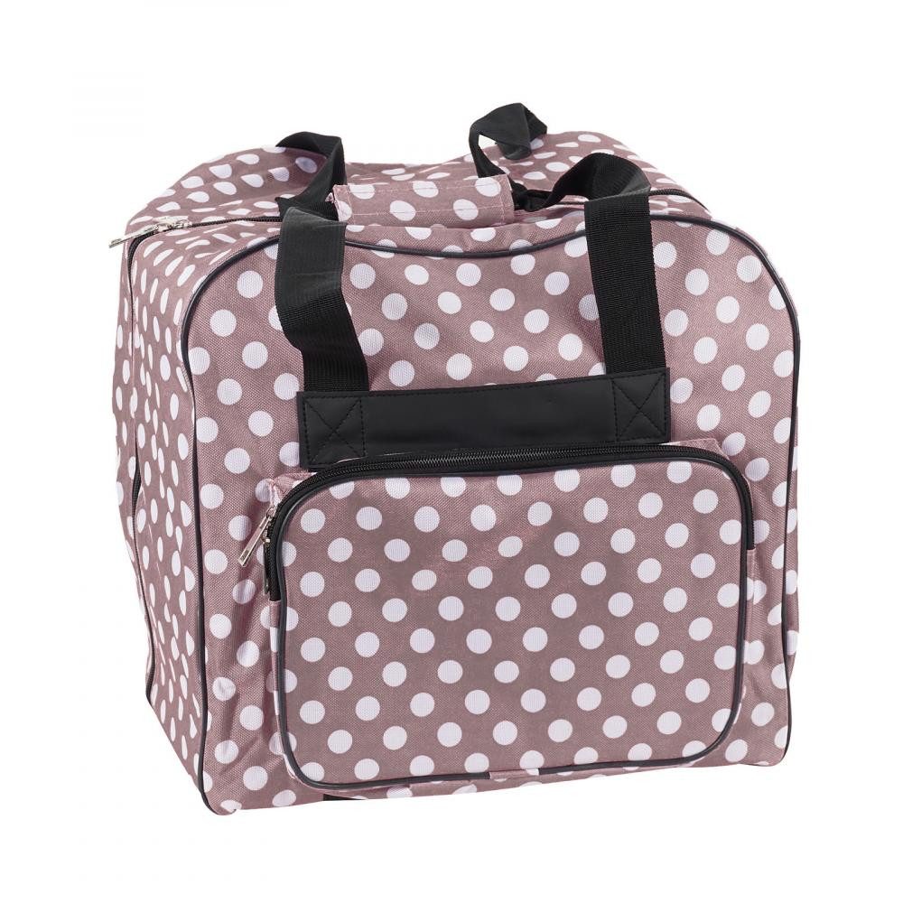 Nähwelt Flach Nähmaschinentasche - Over-Coverlocktasche gepunktet