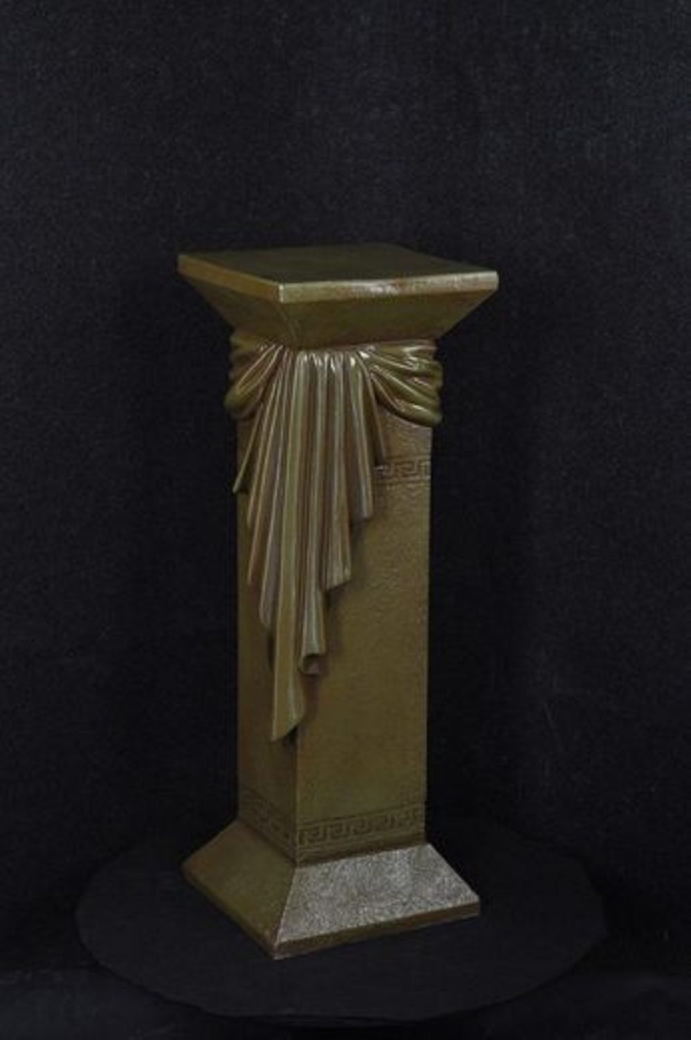 JVmoebel Skulptur Medusa Säule Römische Säulen Marmor Skulptur Figur Deko Dekoration Braun