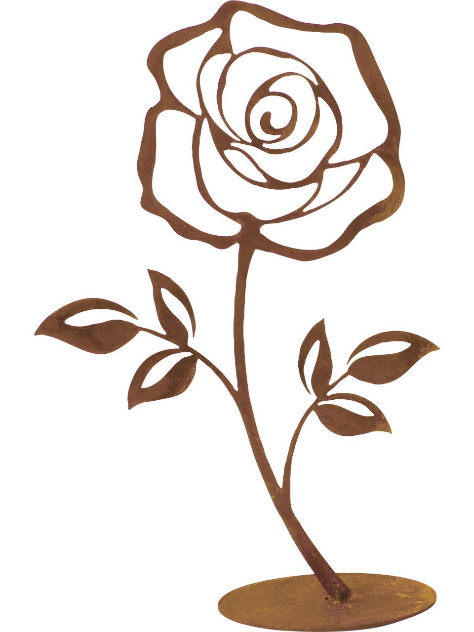 BADEKO Dekofigur Badeko Dekofigur Rose auf Bodenplatte 25 cm