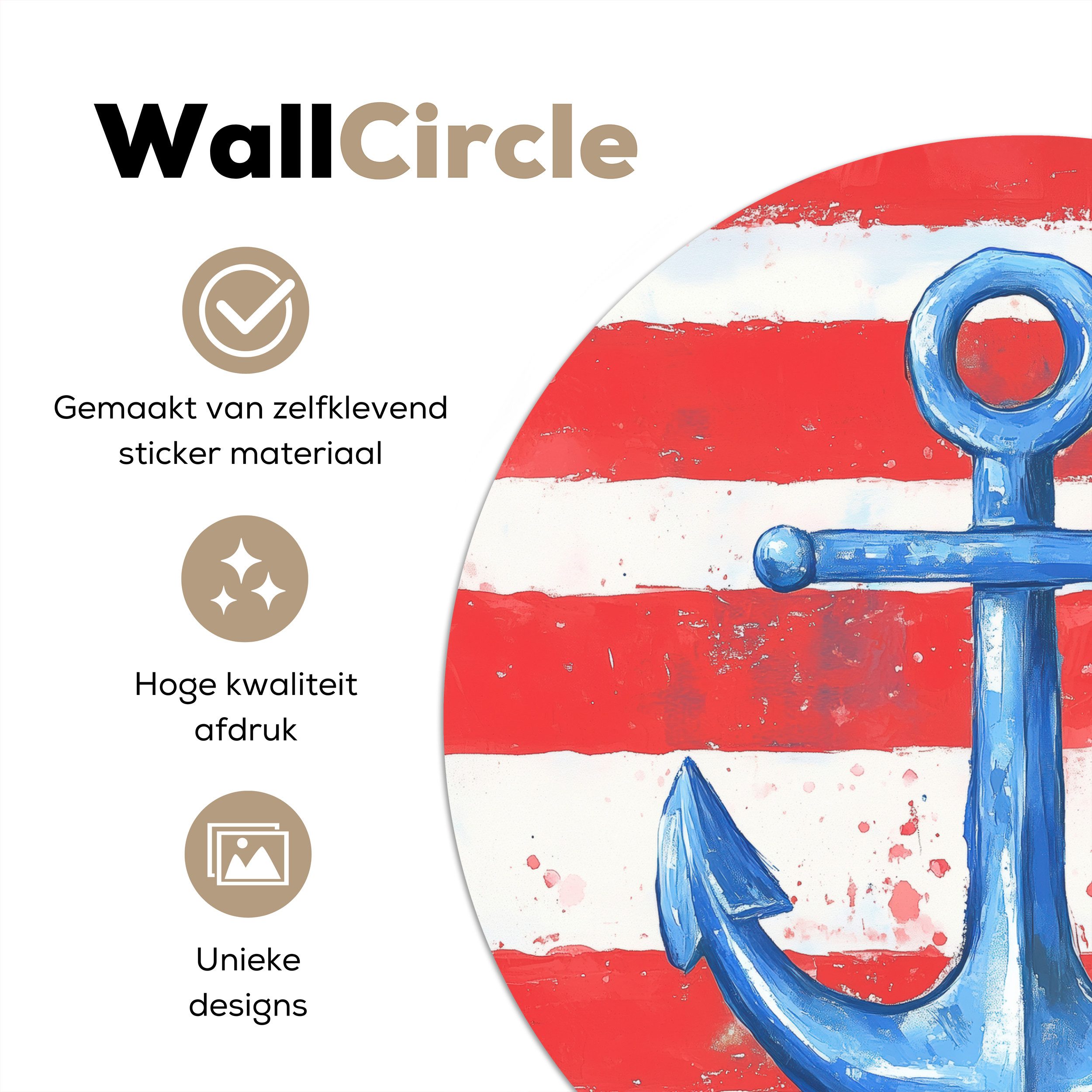 MuchoWow Wandsticker Anker - Farbspritzer - günstig online kaufen